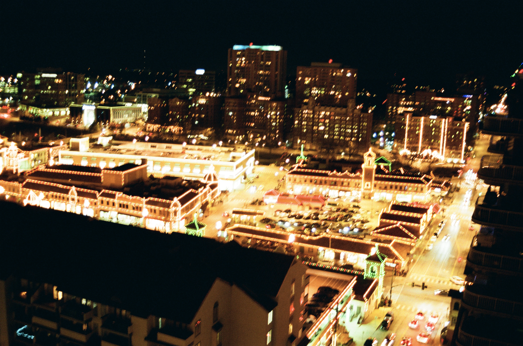 This is from the first roll of film I ever developed, of holiday lights in Kansas City