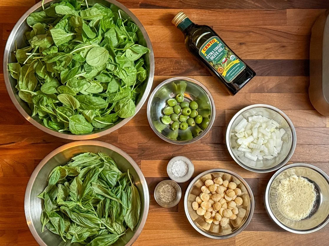 Pesto ingredients