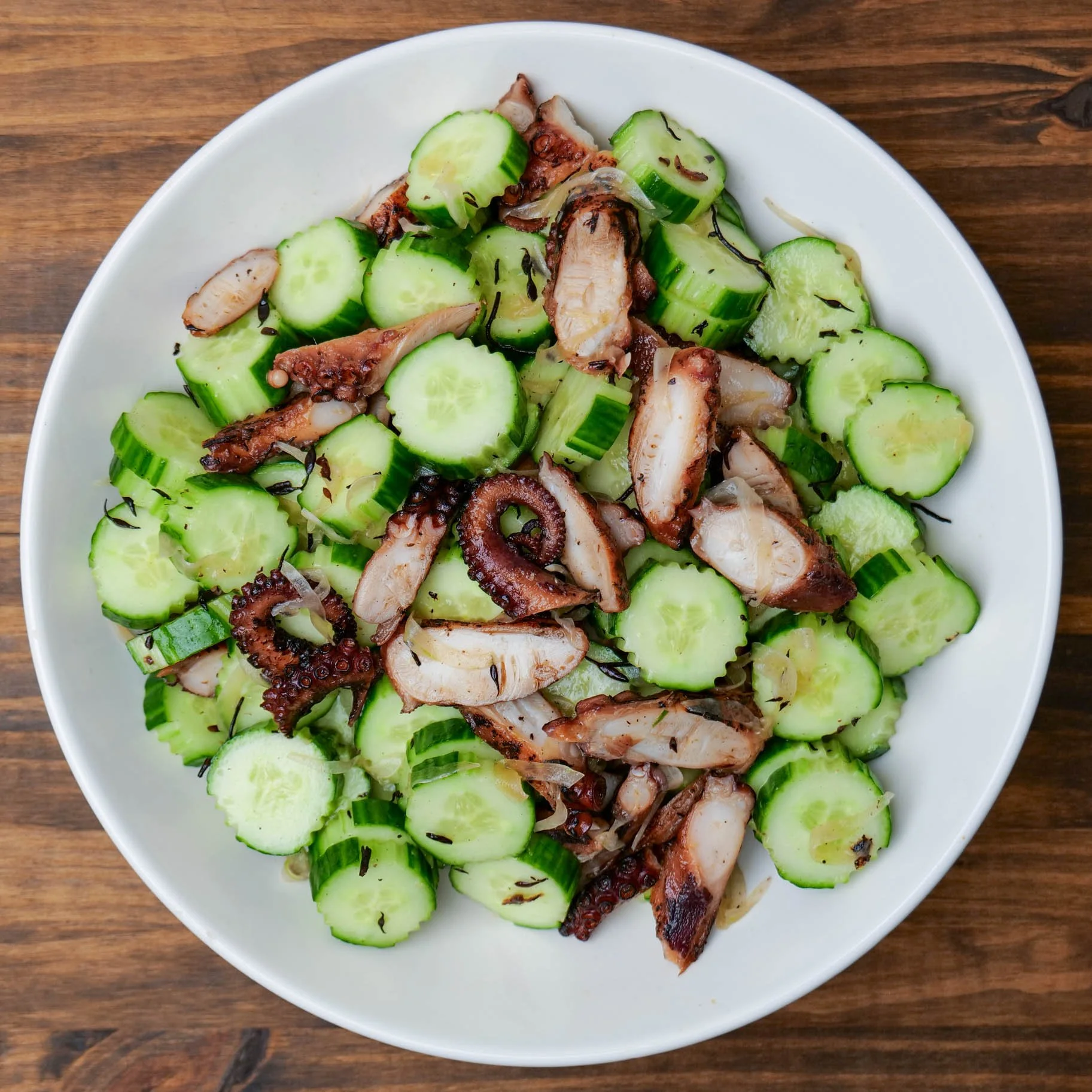 Grilled Octopus &amp; Cucumber Salad