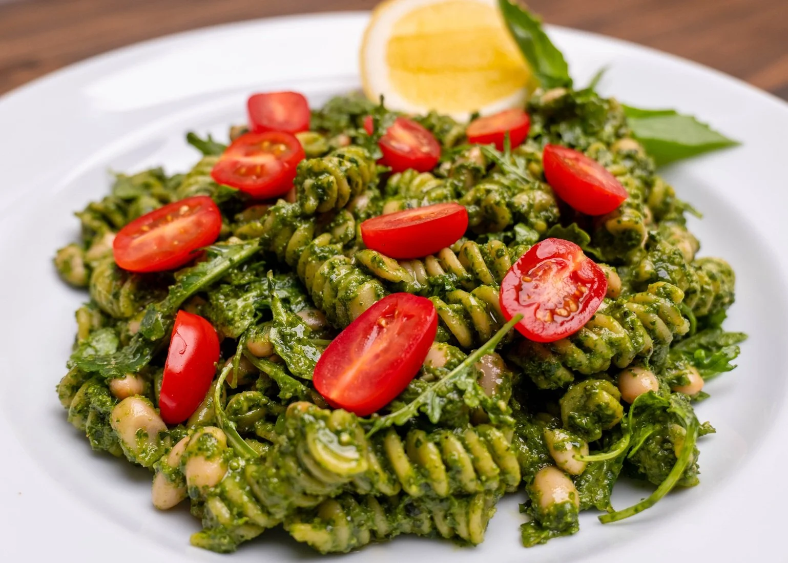Pesto Beans and Noodles