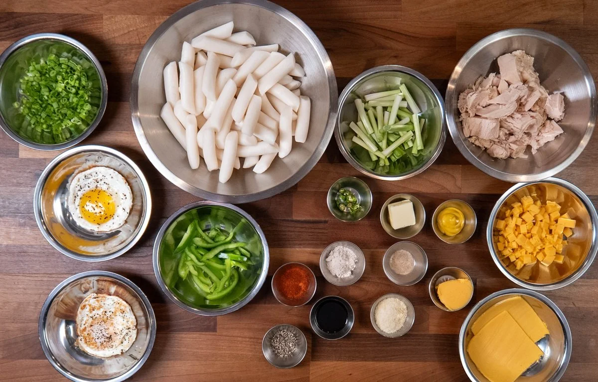 Tuna Tteokbokki ingredients