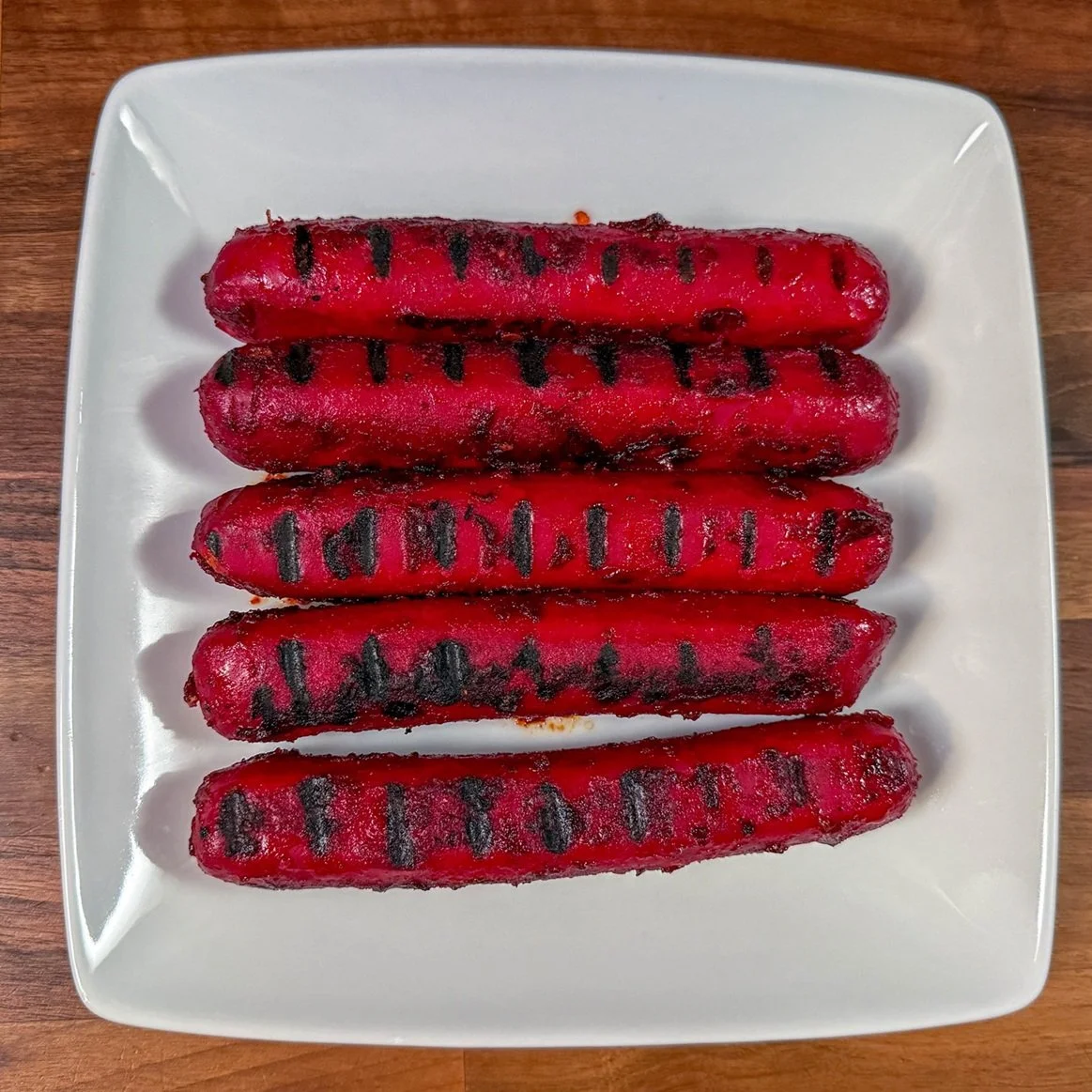 Dogs dyed Red