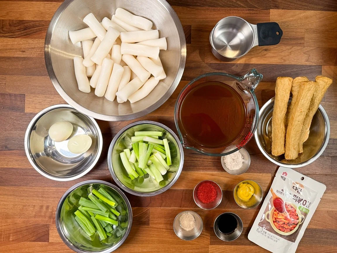 Tteokbokki ingredients