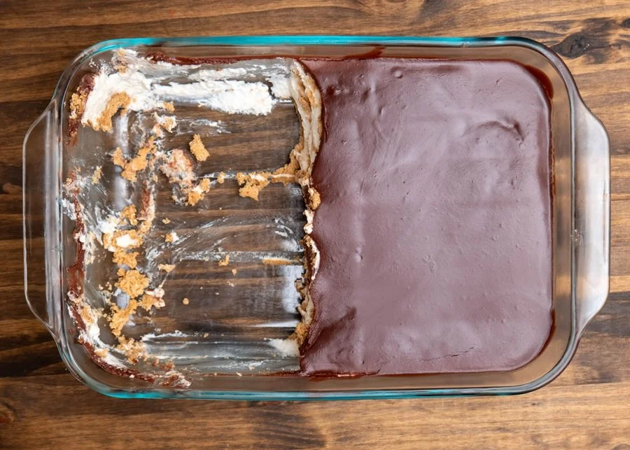 Chocolate Eclair Cake in pan