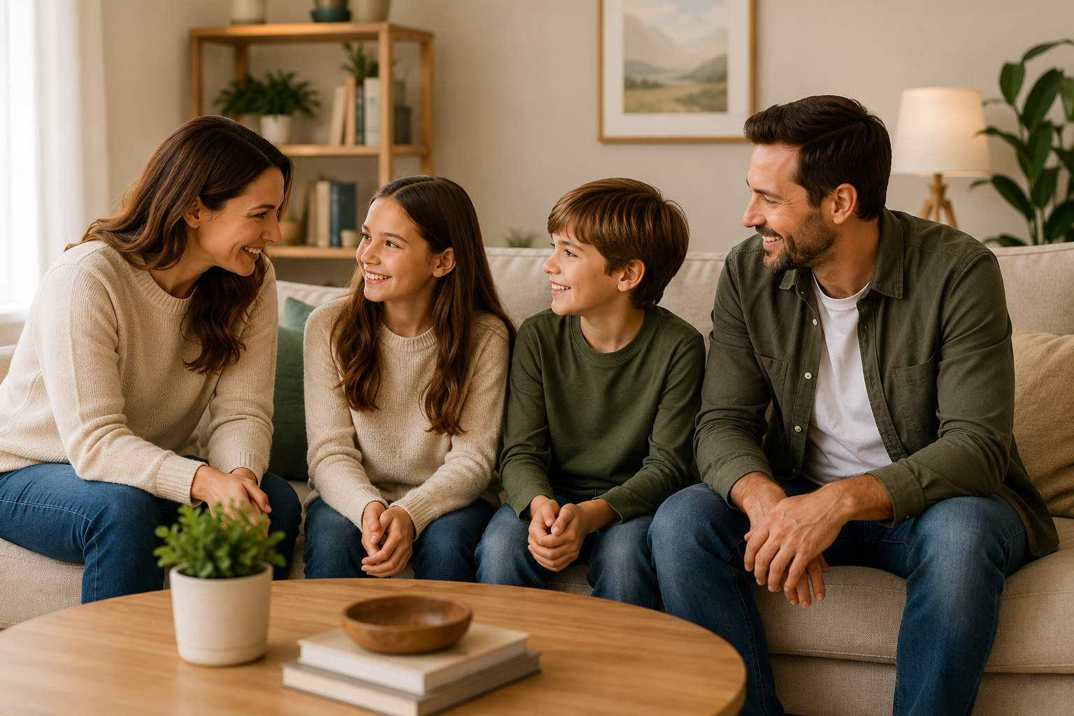 Family participating in family therapy to strengthen communication, deepen relationships, and build healthier connections in Woodinville, WA and across East King County