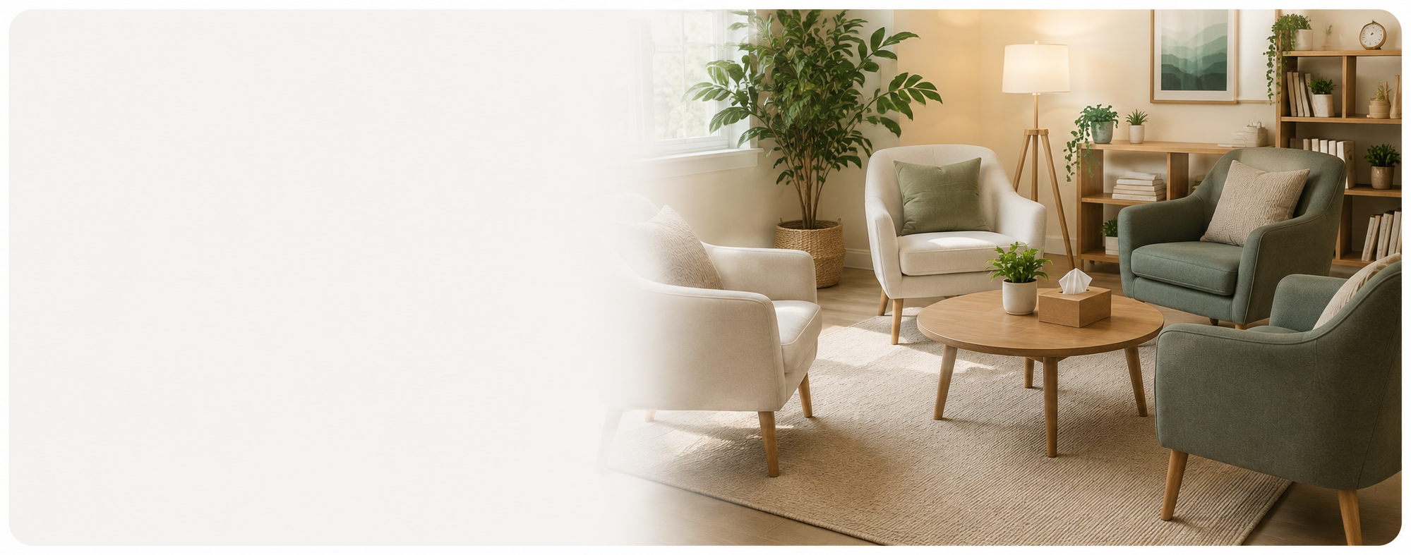Warm and inviting therapy space for families seeking counseling services in Woodinville, WA and across East King County.