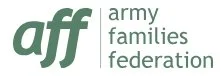 Logo of the Army Families Federation (AFF) featuring the initials 'aff' in green and the full name in smaller text to the right.