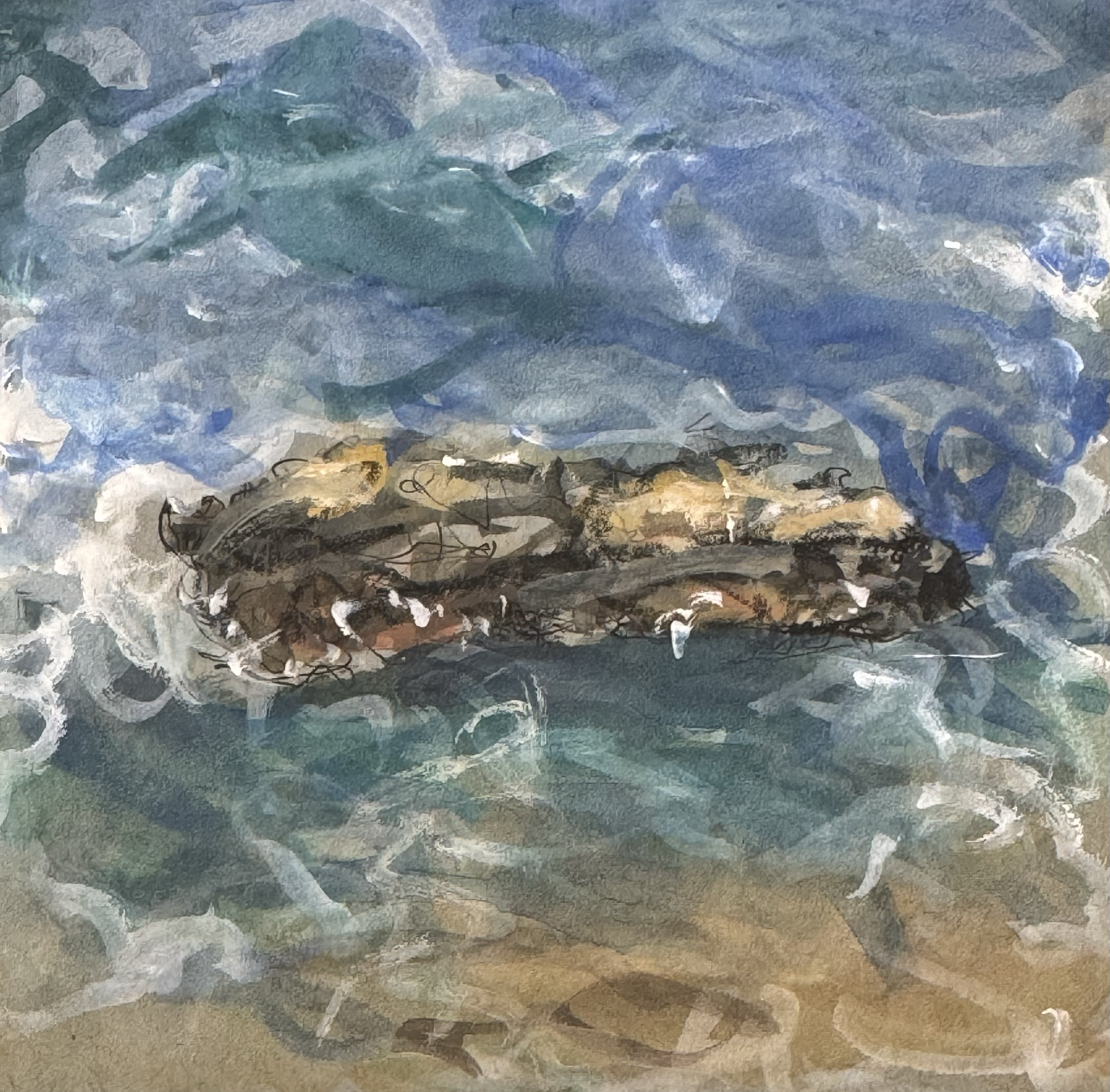 4" x 4" gouache on paper, 2025