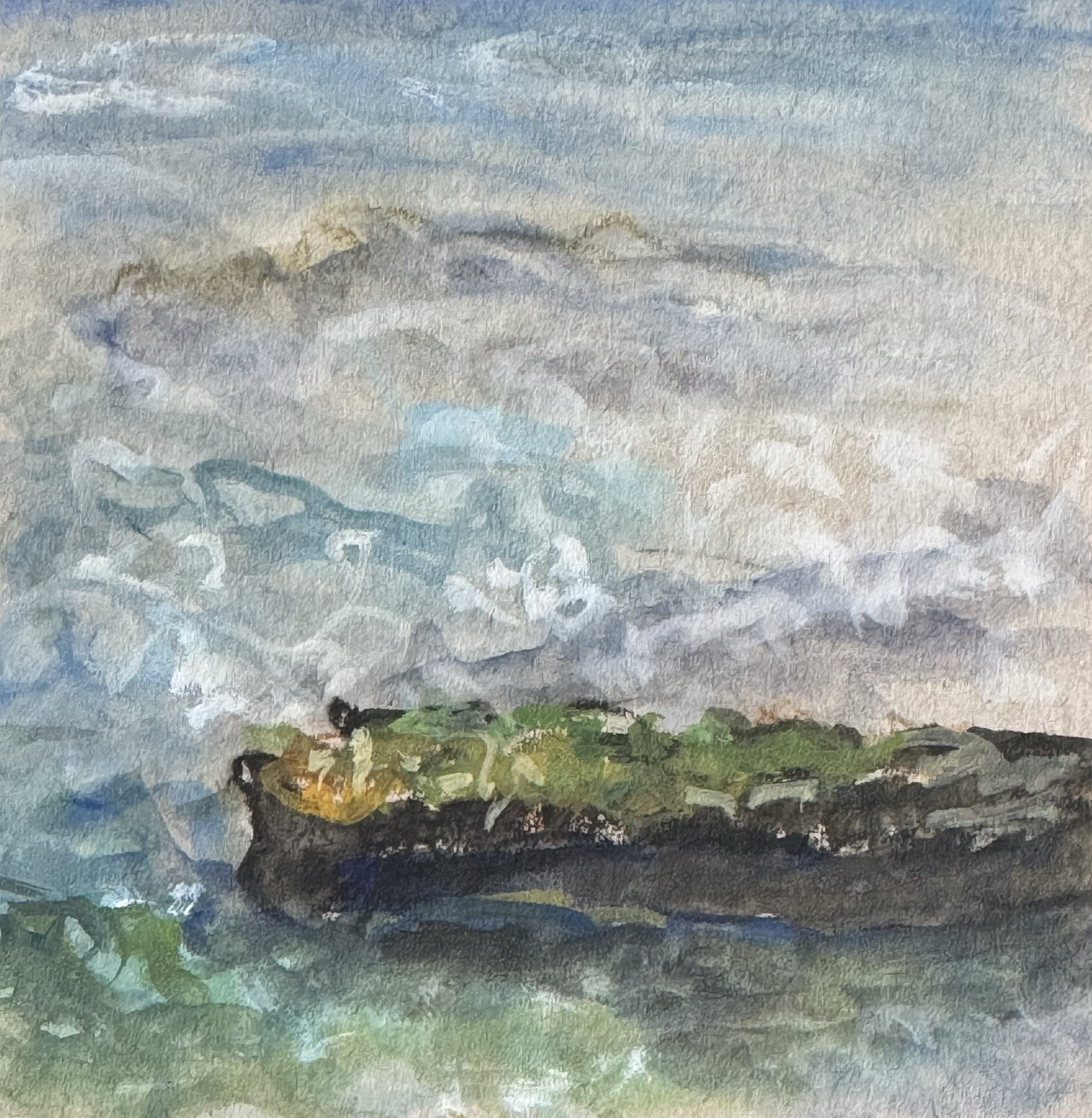4" x 4" gouache on paper, 2025