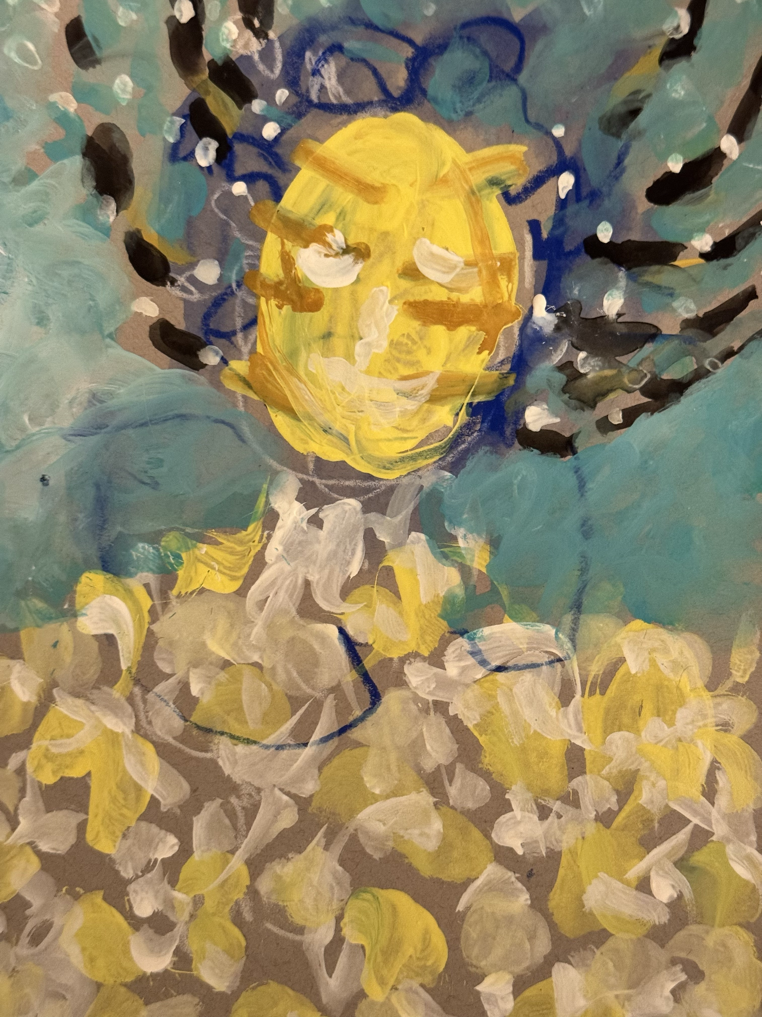 Tears up  2025 Gouache on paper 6" x 8"