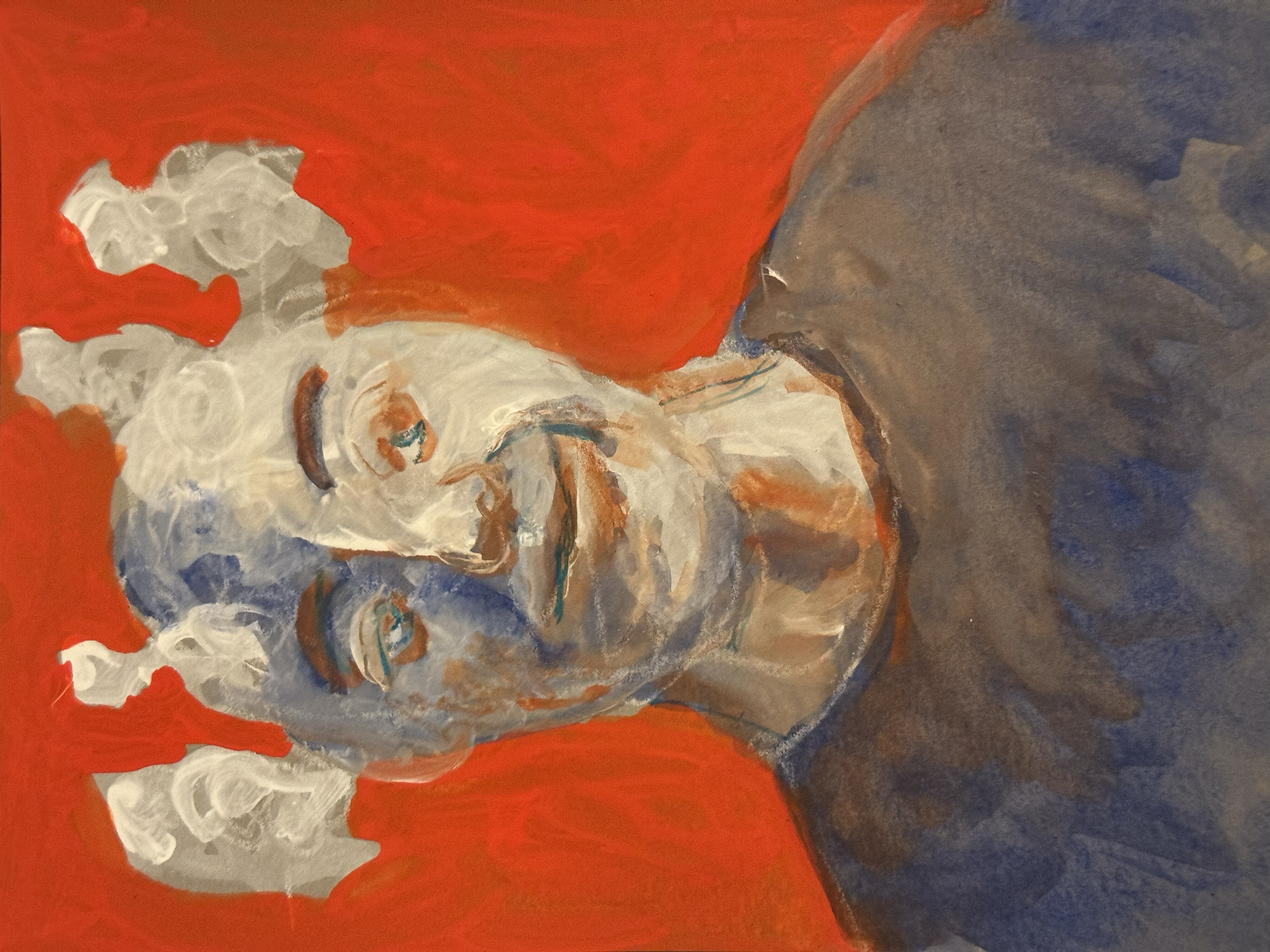 All ears  2025 Gouache on paper 6" x 8"