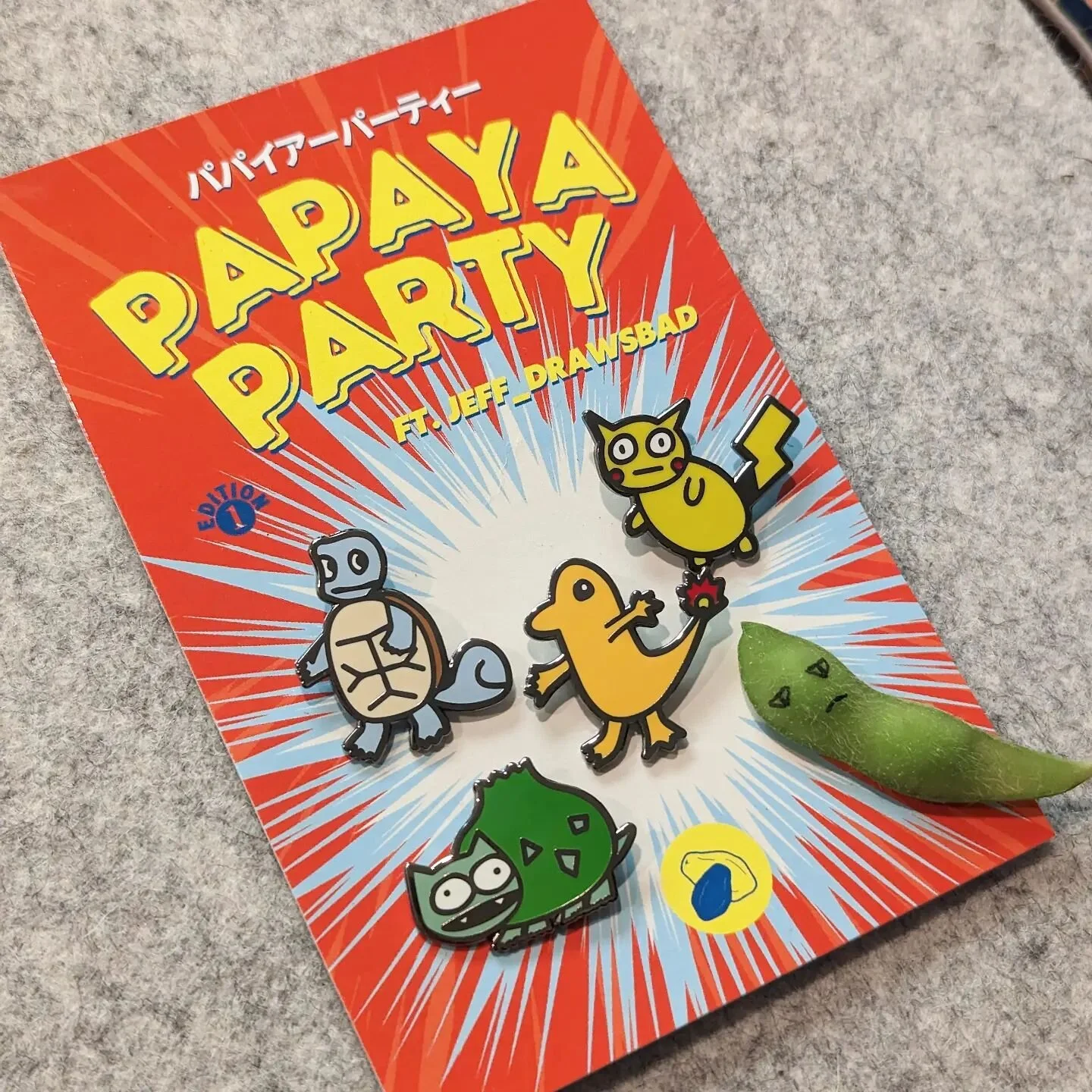 Catch us at @kahalamall for @themommademarkethawaii ! We'll have our newest pin set available! Featuring @jeff_drawsbad 
・・・
#hipapayaparty #handmadeinhawaii #handmadewithaloha #madeinhawaii  #pokemonpins #hardenamelpin #enamelpin #localsupportlocal 