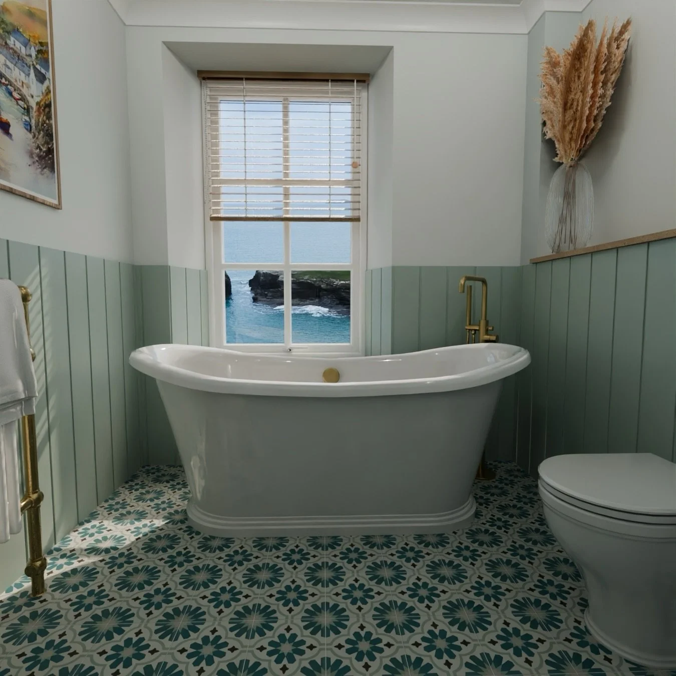 Seascape hues 🌊💚

Inspired by the Cornish coastline. We are looking forward to this project commencing next week. Stay tuned to watch this one come to life 💭

P.S check out the gorgeous view 😍

#bathroominspo #coastalbathroom #cornwall