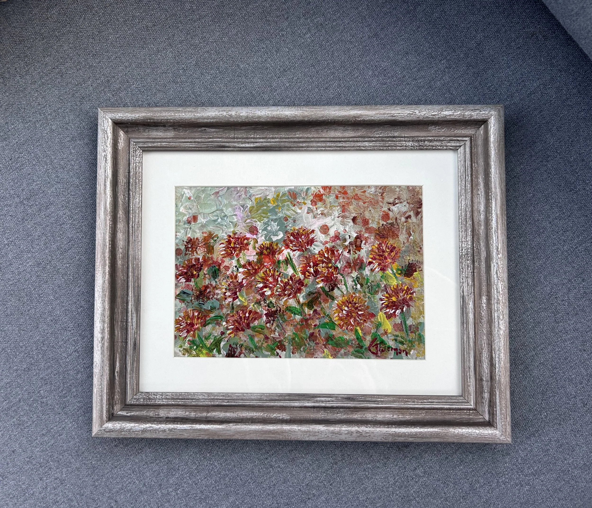 Original ‘Chrysanthemums’ acrylic on canvas