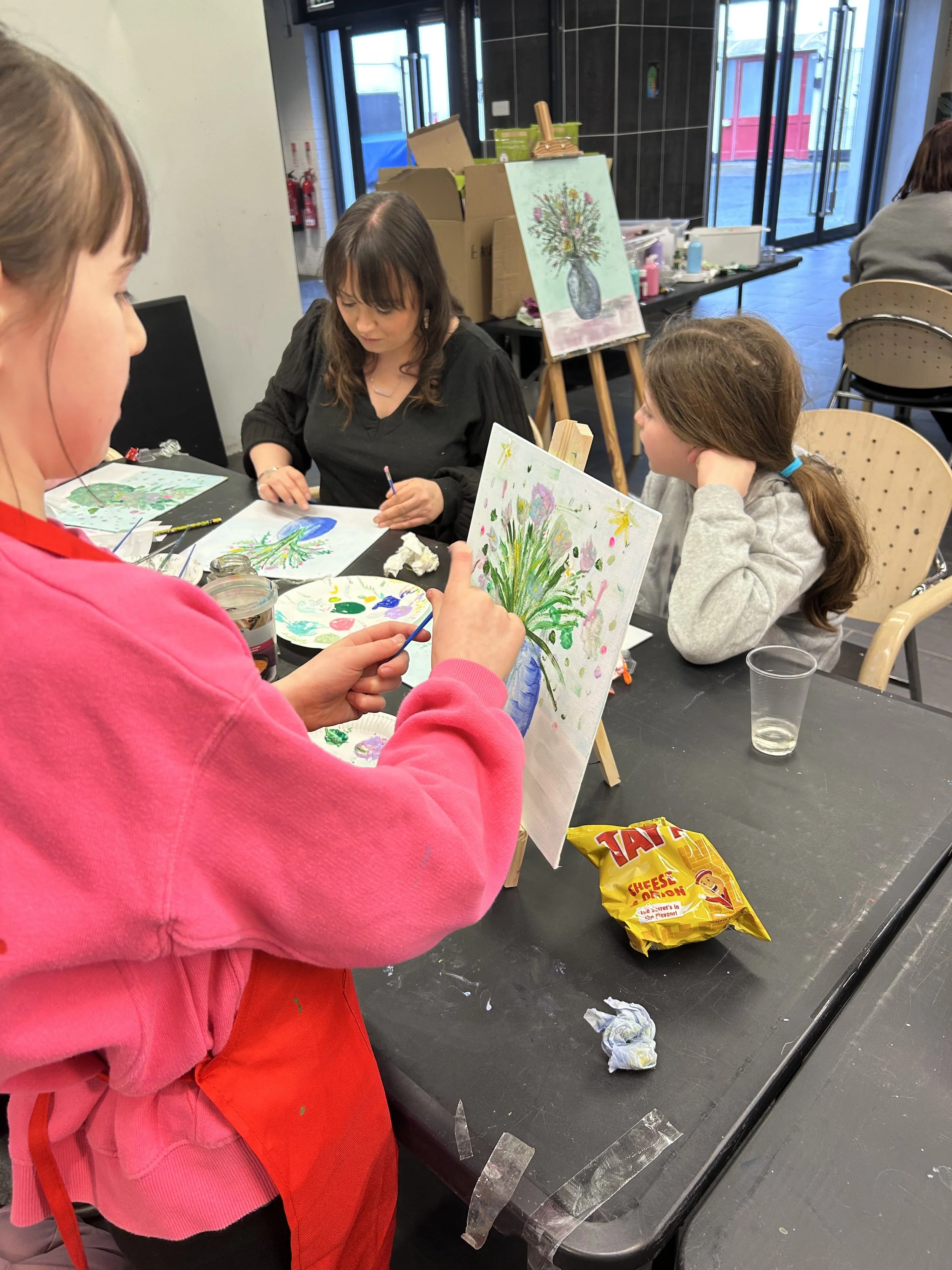 Parent and child painting class