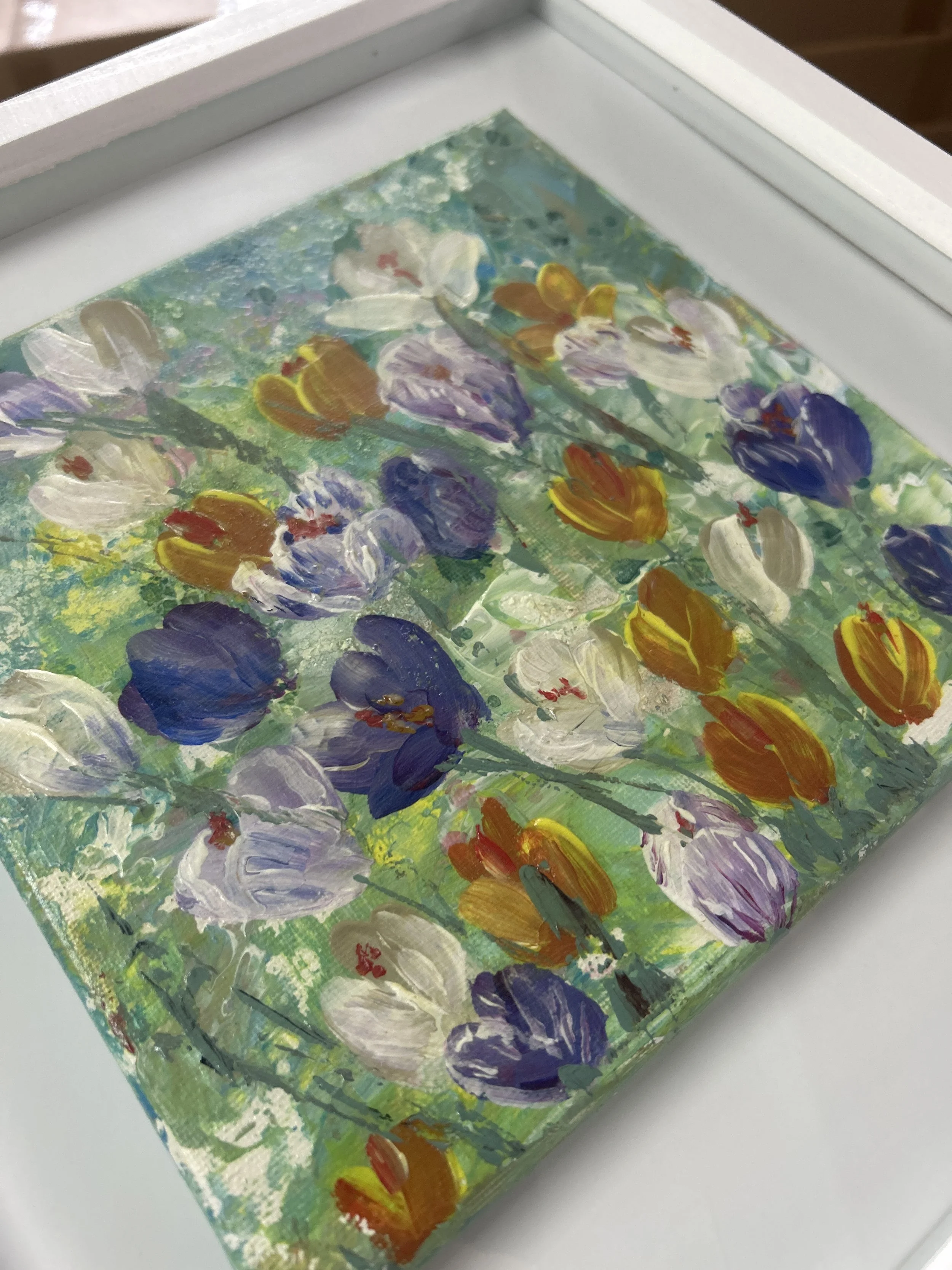 Original ‘Crocus’ acrylic on canvas framed