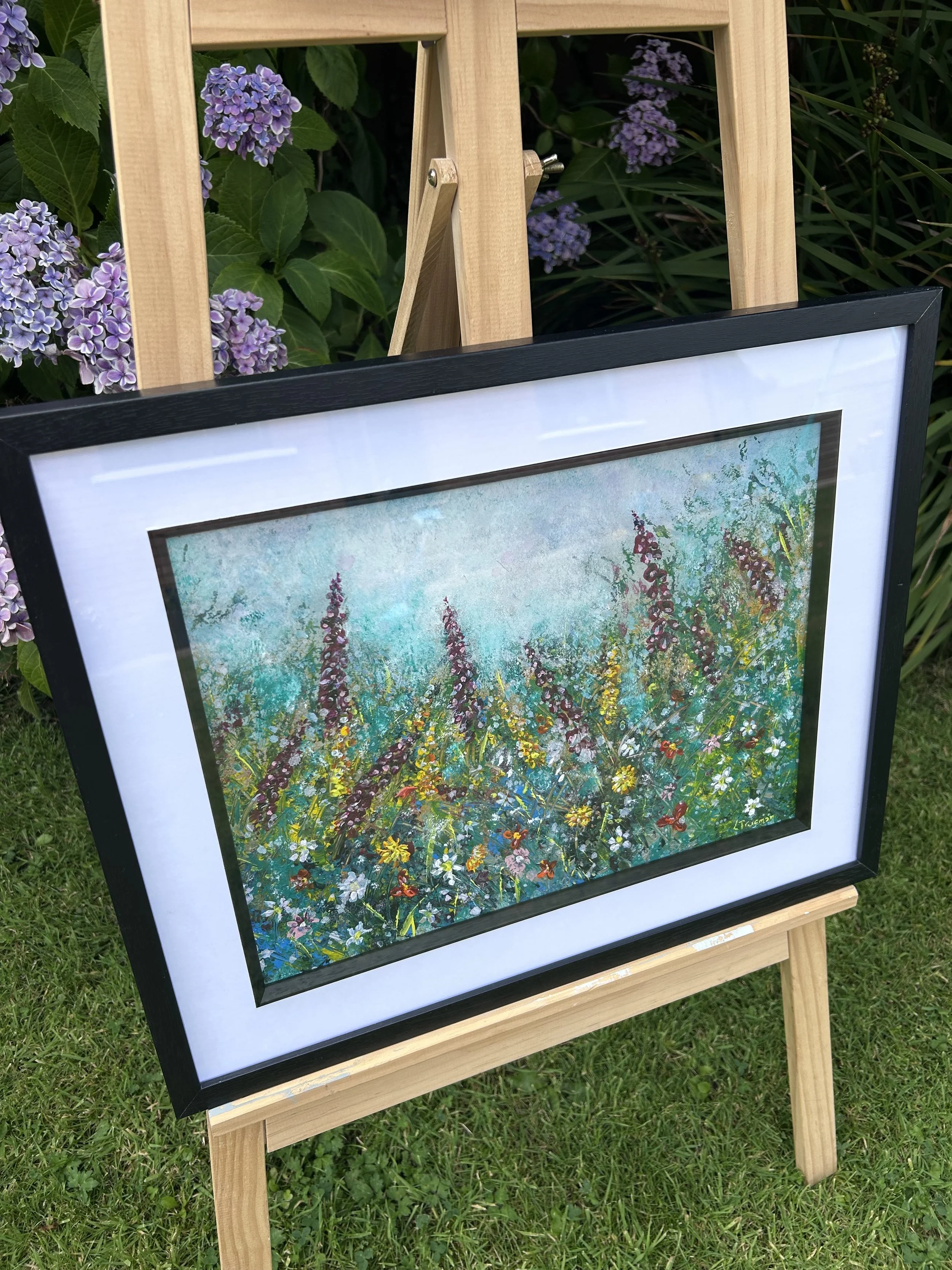 Original ‘Look Up’ acrylic on card framed
