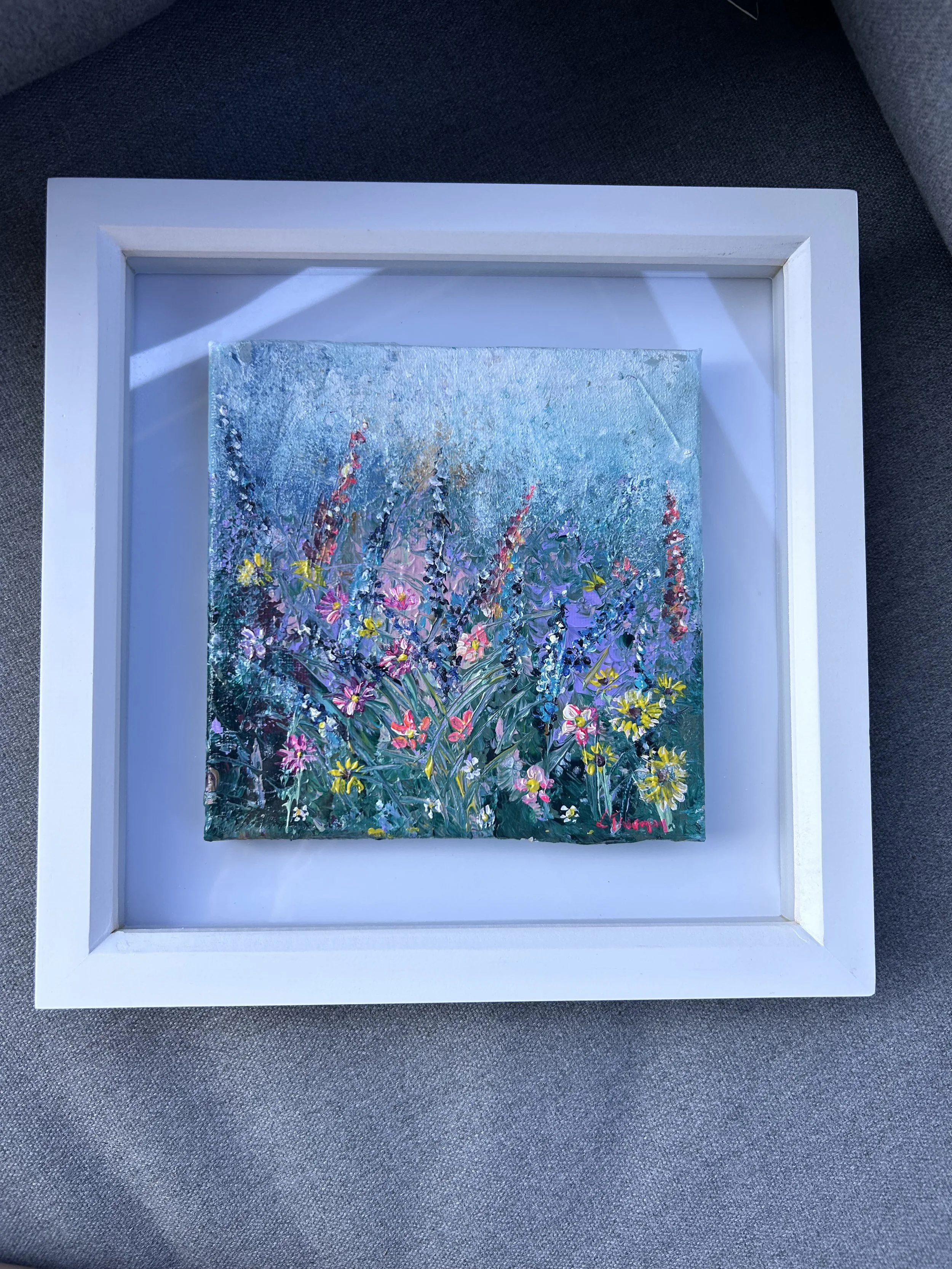 Original acrylic on canvas mini floral 3