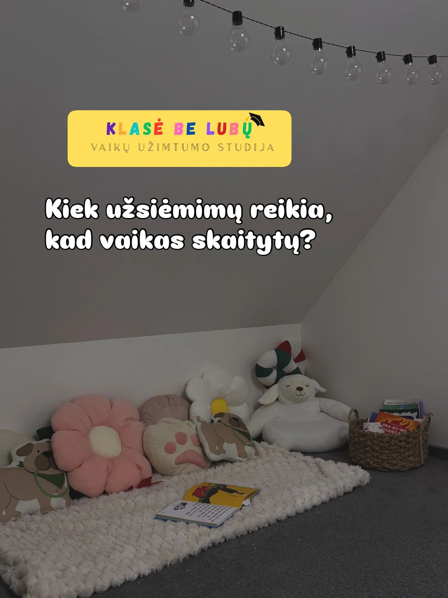 Kiek užsiėmimų reikia, kad vaikas skaitytų? 💛
Tai vienas dažniausių klausimų, kurį gaunu.

Remiantis skaitymo ugdymo rekomendacijomis, 5-7 metų vaikams reikia reguliaraus ir nuoseklaus mokymosi. Dažniausiai tai yra apie 40&ndash;80 užsiėmimų 📚

Tač