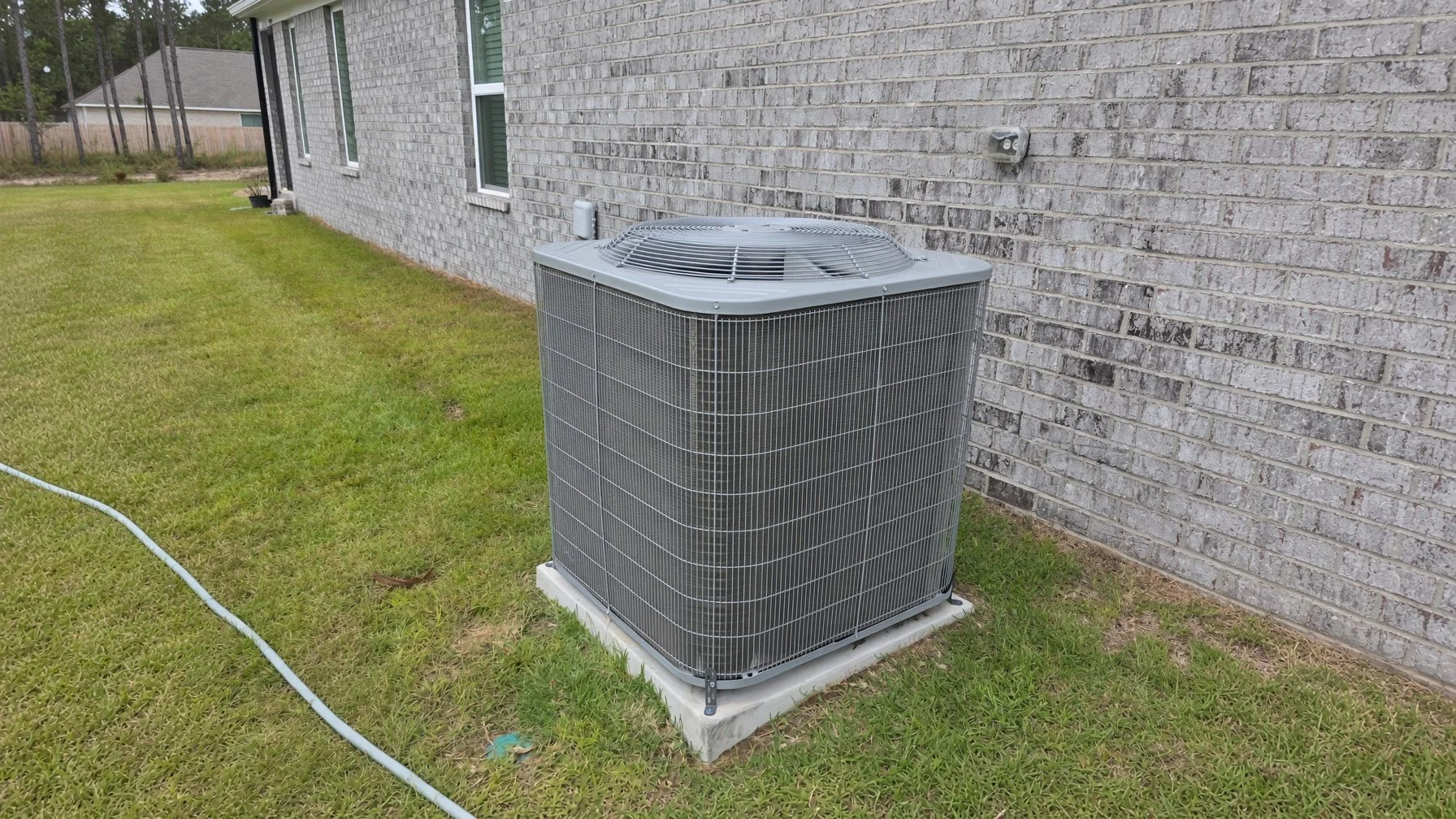 Testing the A/C system during a full home inspection in Navarre, FL