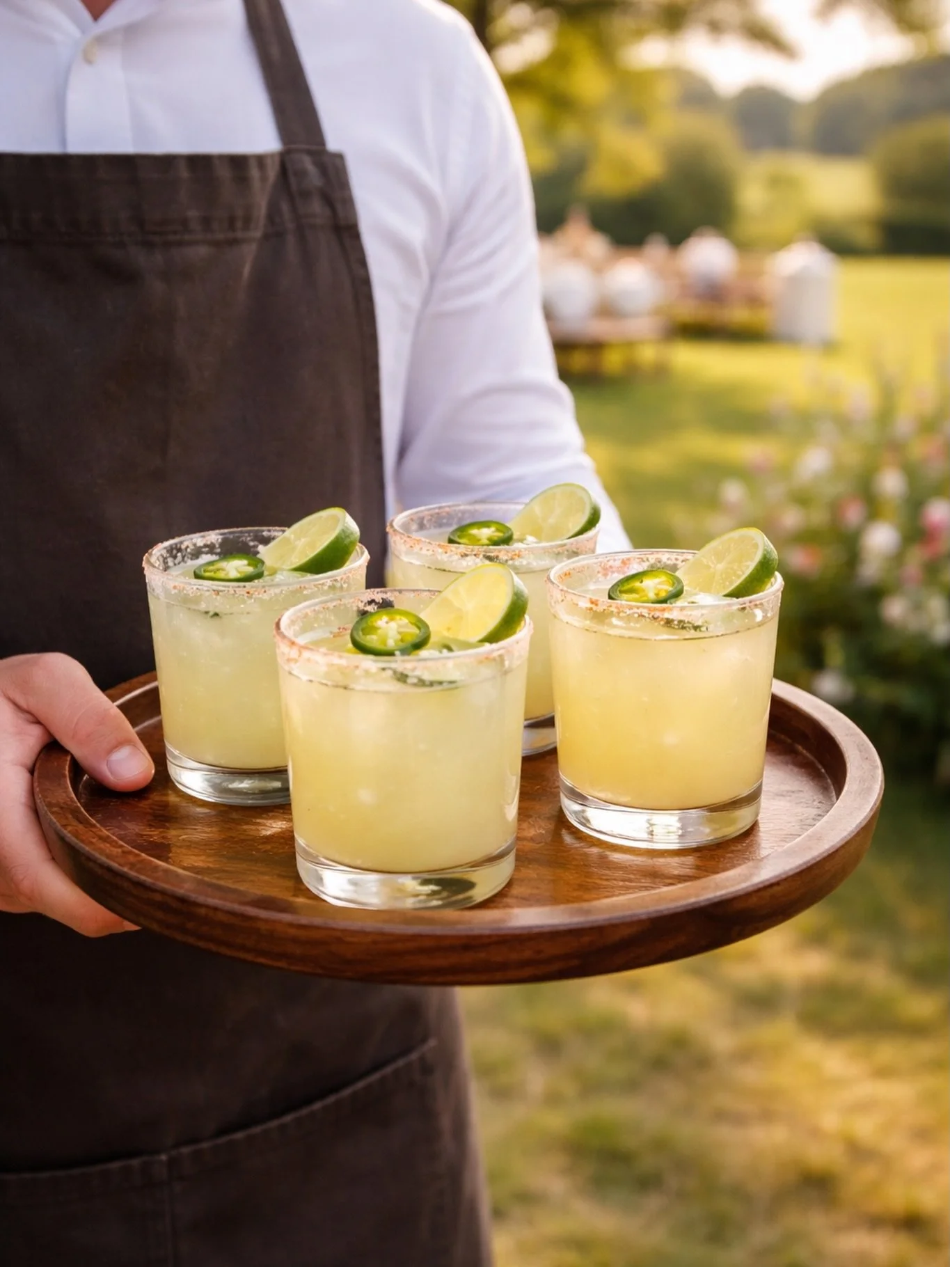 Back by popular demand &mdash; the spicy margarita 🌶️

Infused with chilli, shaken to chilled perfection, and served over ice with a delicately spiced salt rim.

A little heat, a lot of summer.

#spicymargarita #weddingcocktail #southdownsbarco #mob