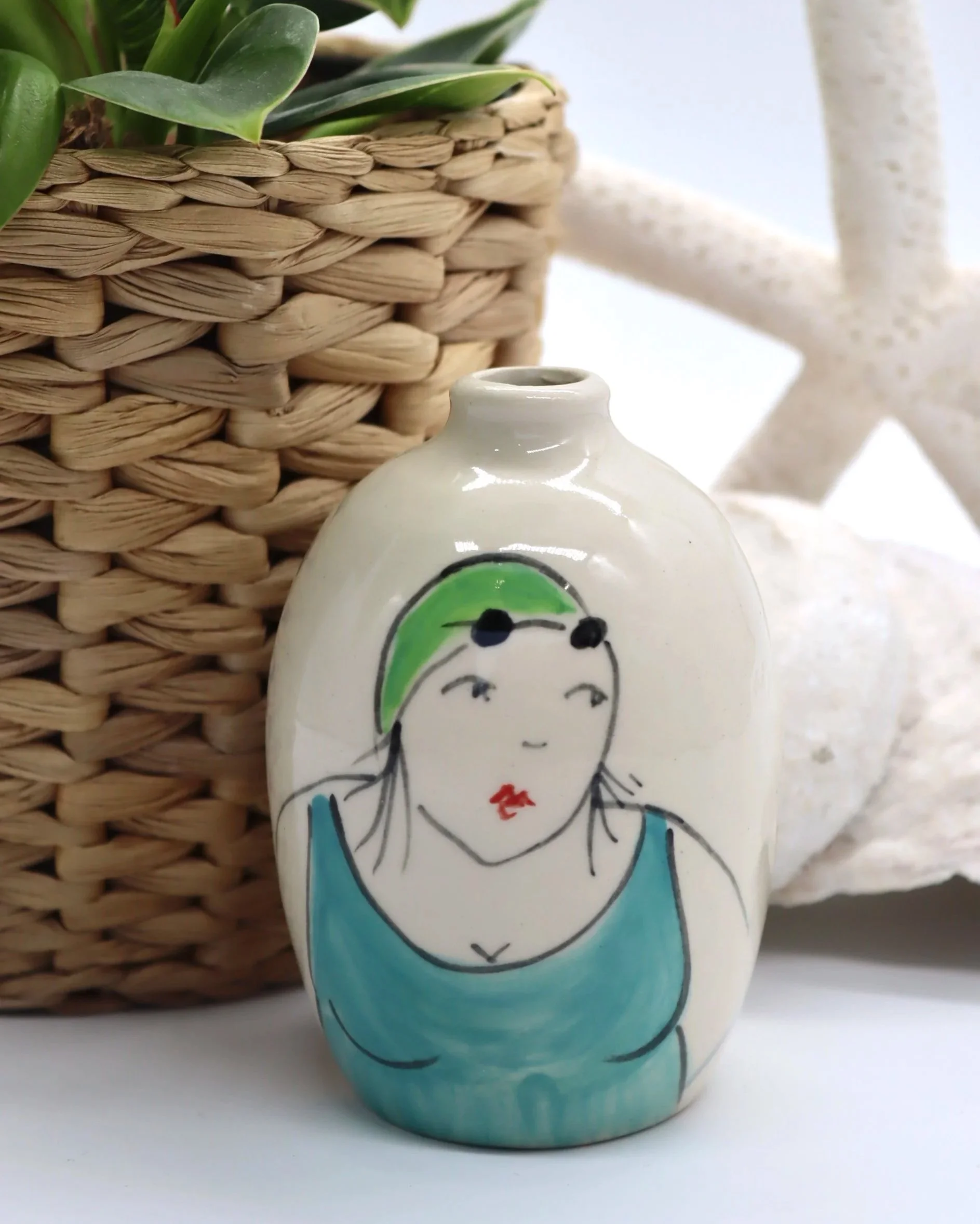 Swimmer Bud Vase