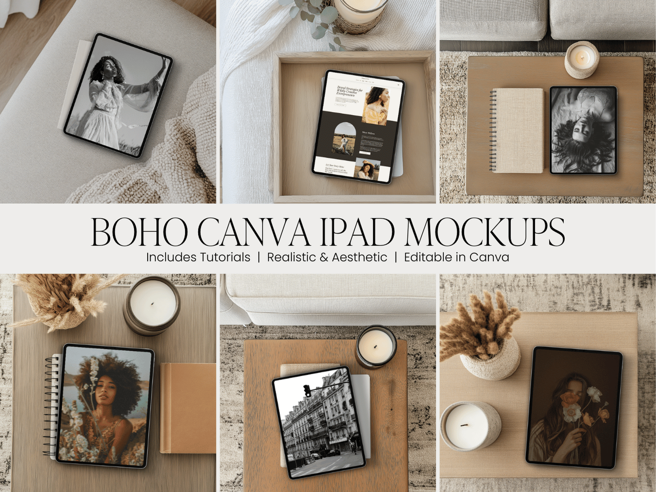 Canva Boho iPad Mockups