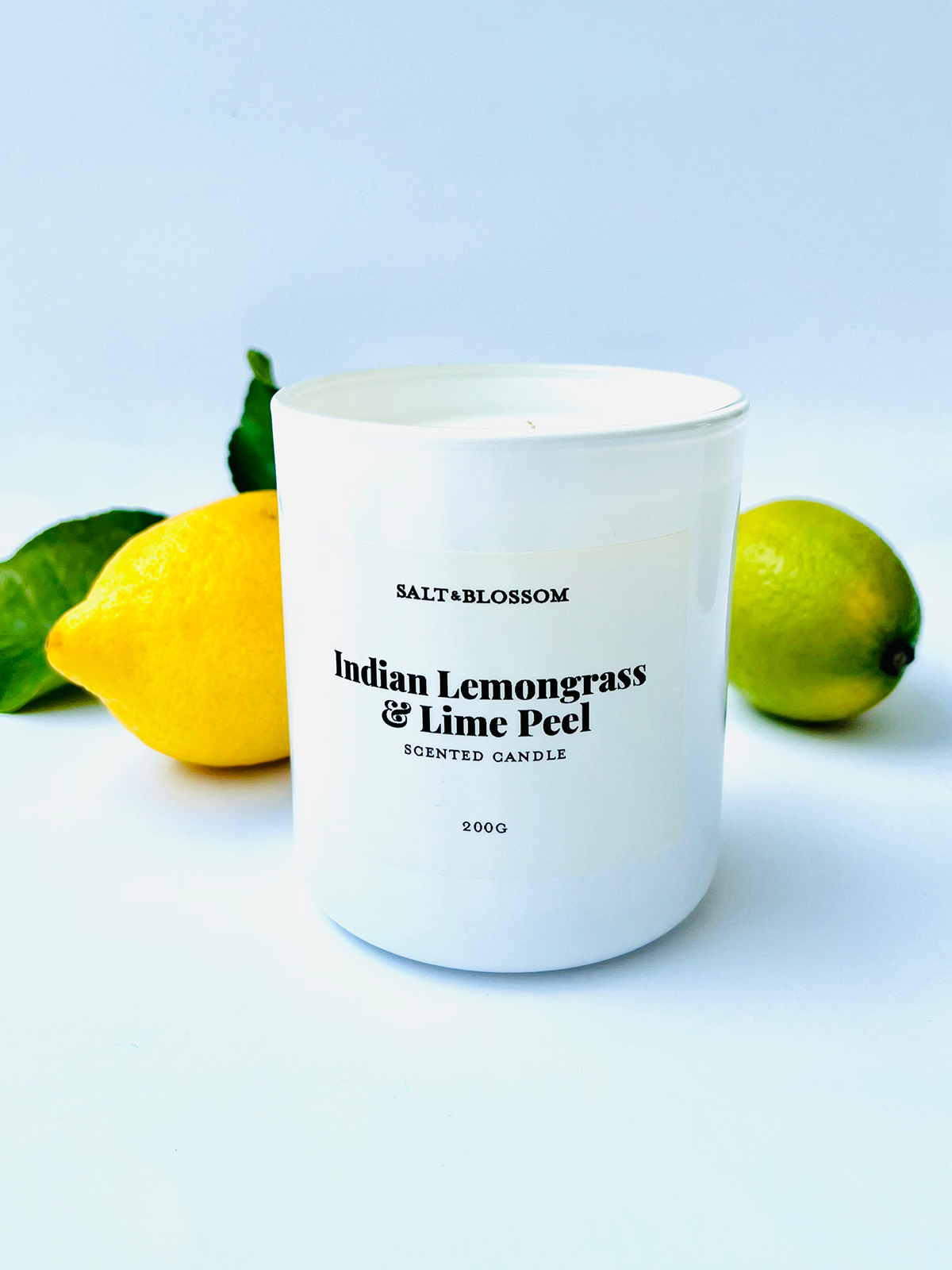 Indian Lemongrass & Lime Peel Scented Candle