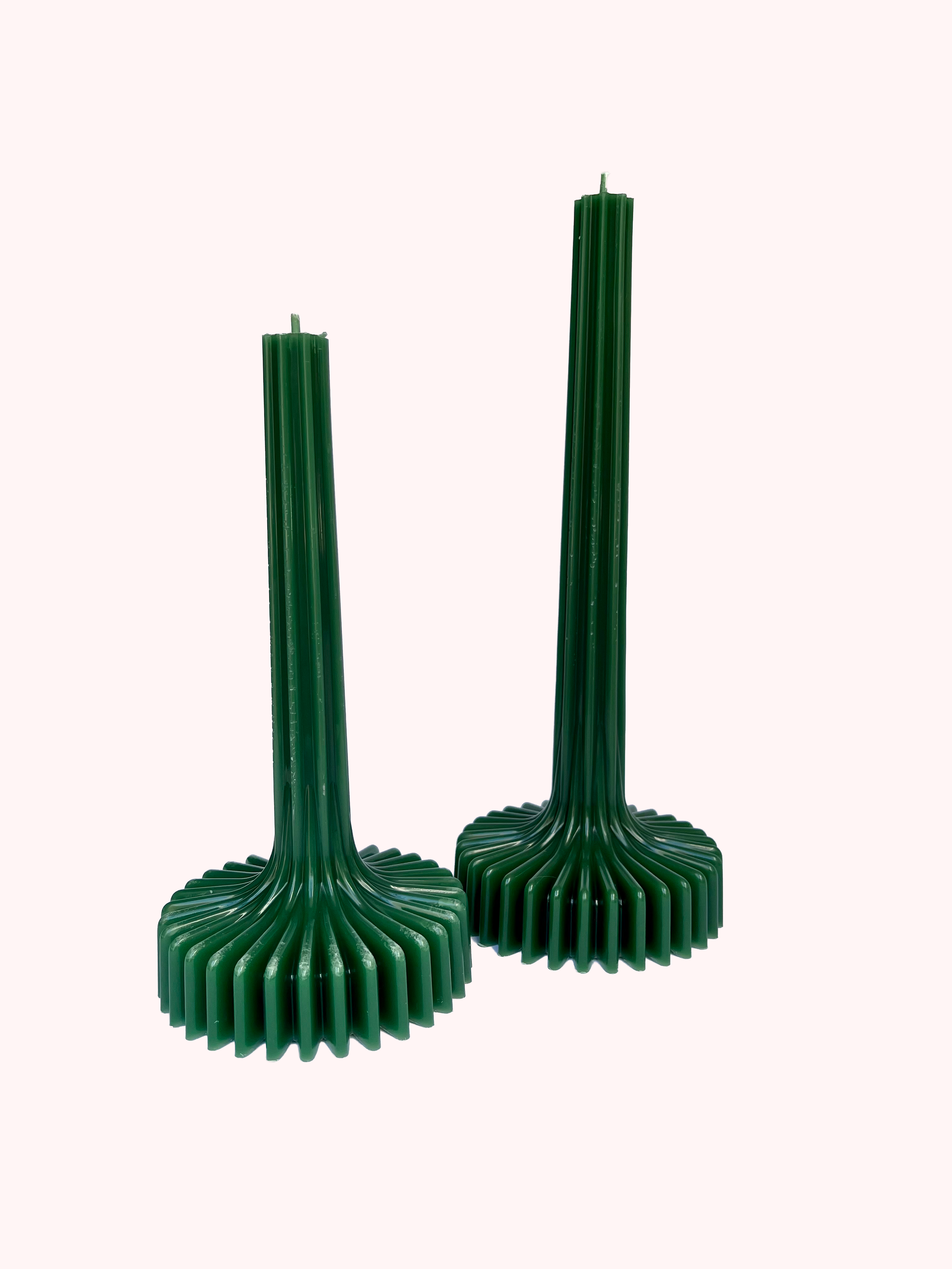 Christmas Tree Green Taper Candle