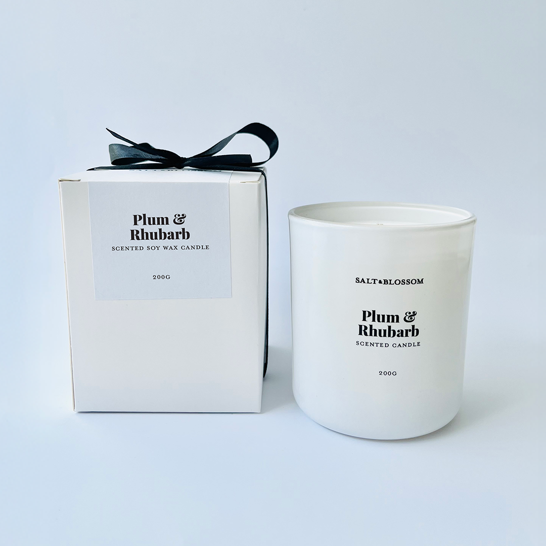 Plum & Rhubarb Soy Wax Candle