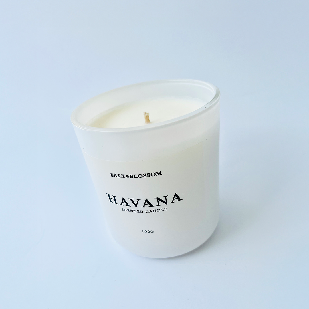 Havana Candle in White Jar
