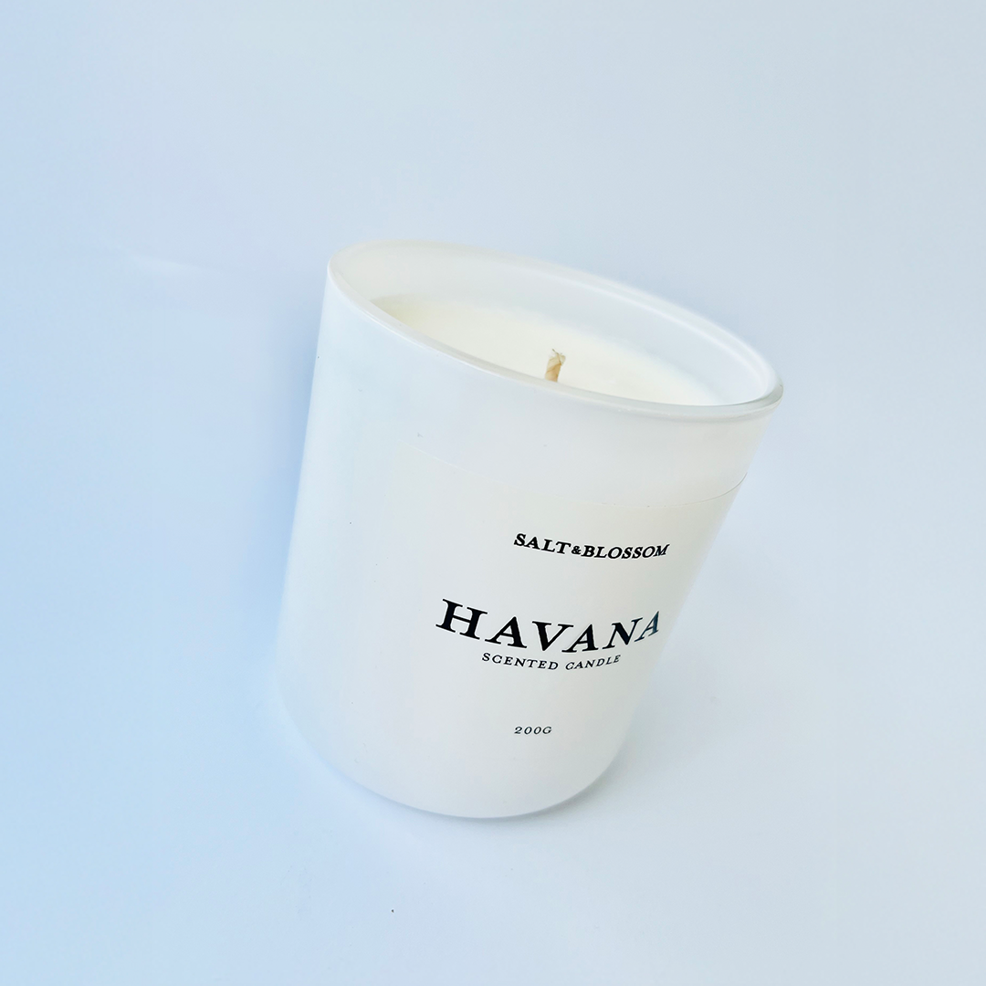 Havana Candle in White Jar