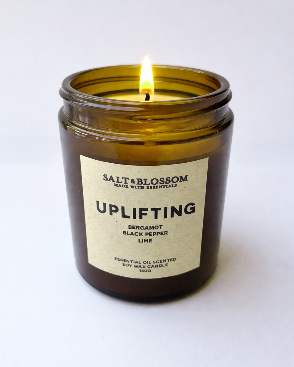 Uplifting Essential Oil Candle - Bergamot & Lime