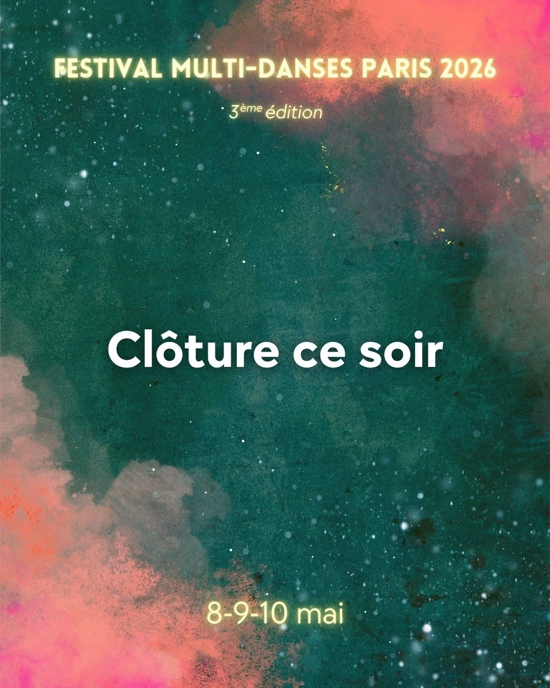 ⏳ Cl&ocirc;ture de la billetterie ce soir
Derni&egrave;res heures pour r&eacute;server

📍 Festival Multi-Danses Paris

#festivalmultidansesparis
#danseparis
#dancefestival
#dernierechance
#parisevents