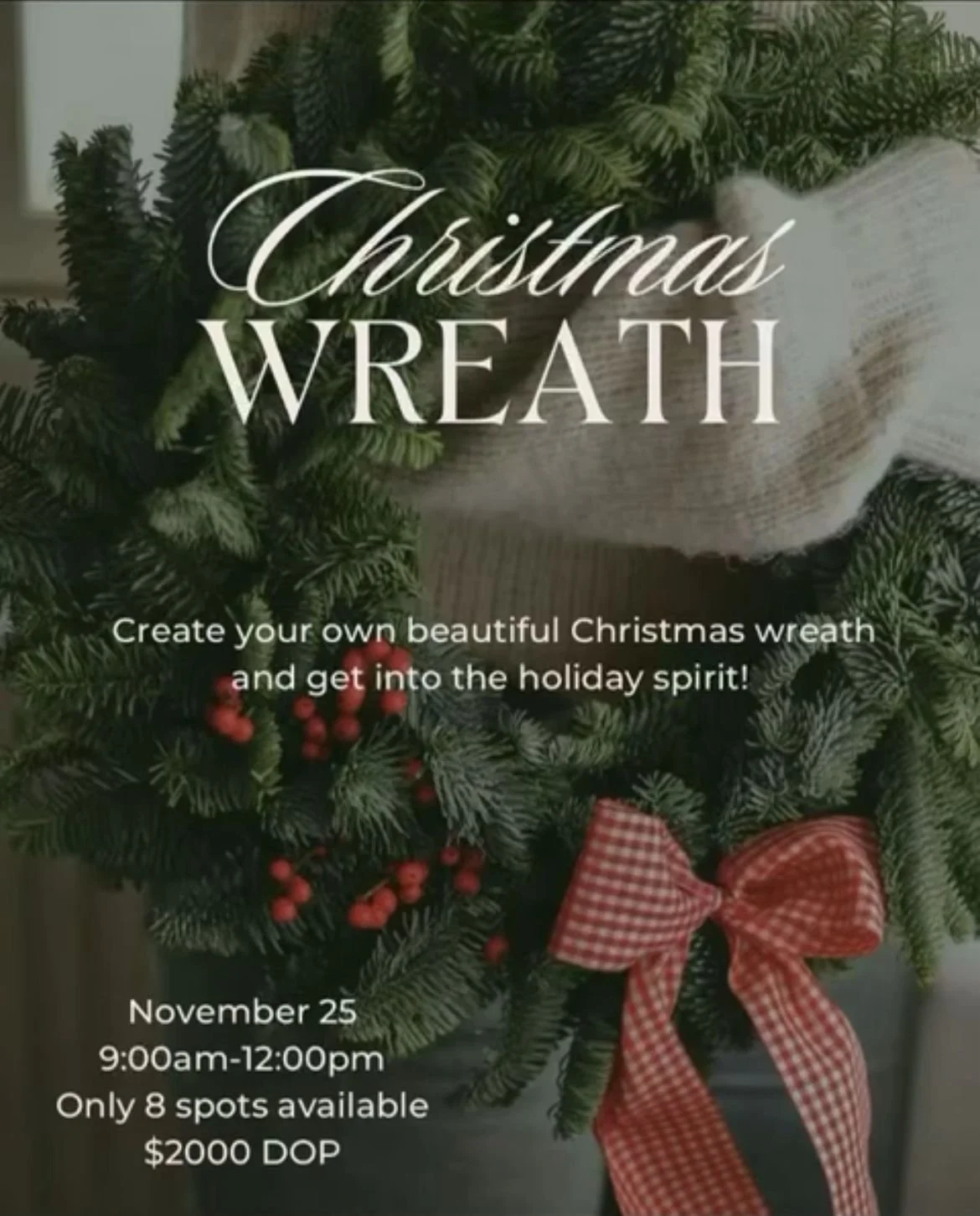 Christmas wreath workshop