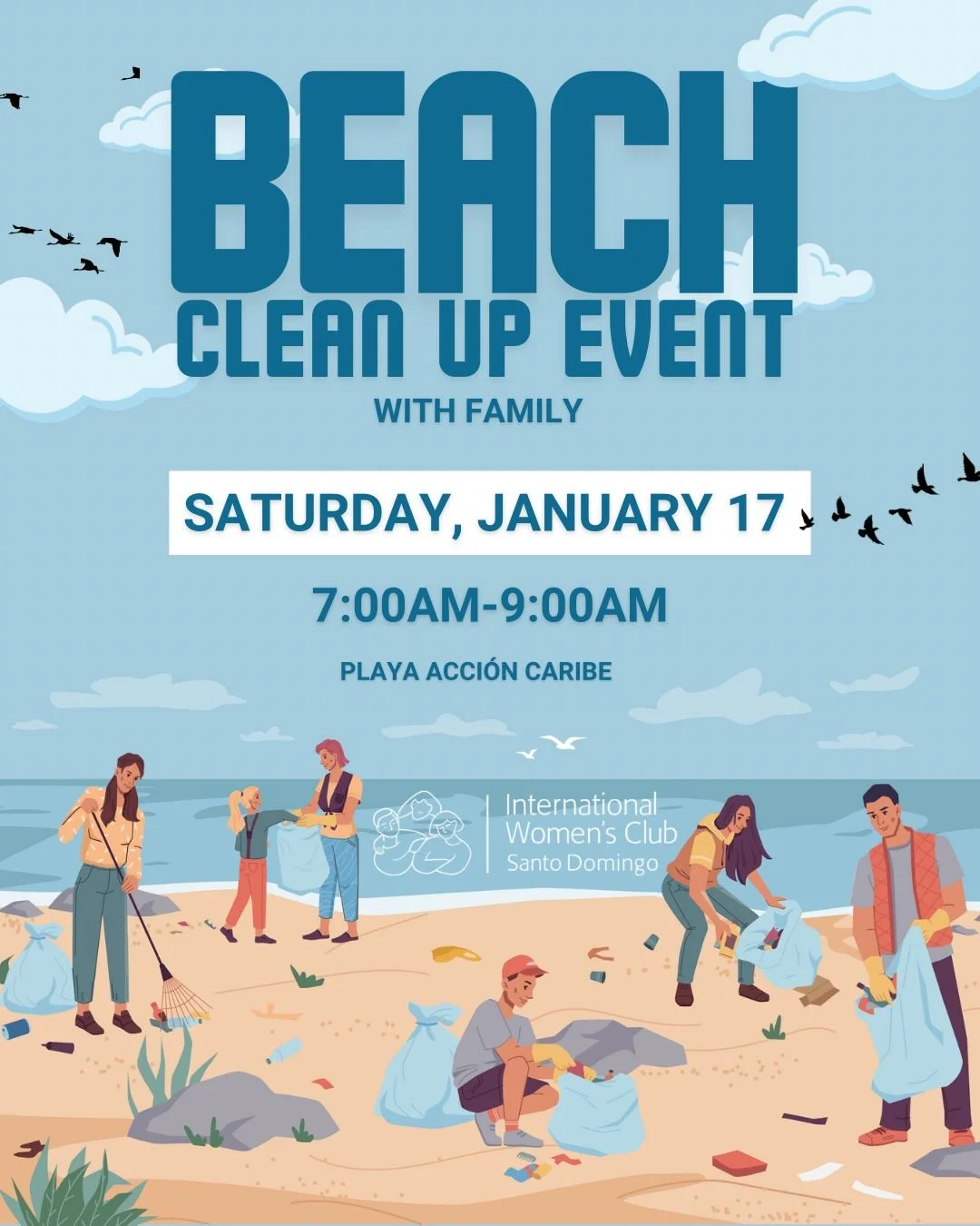 Beach Cleanup with Family