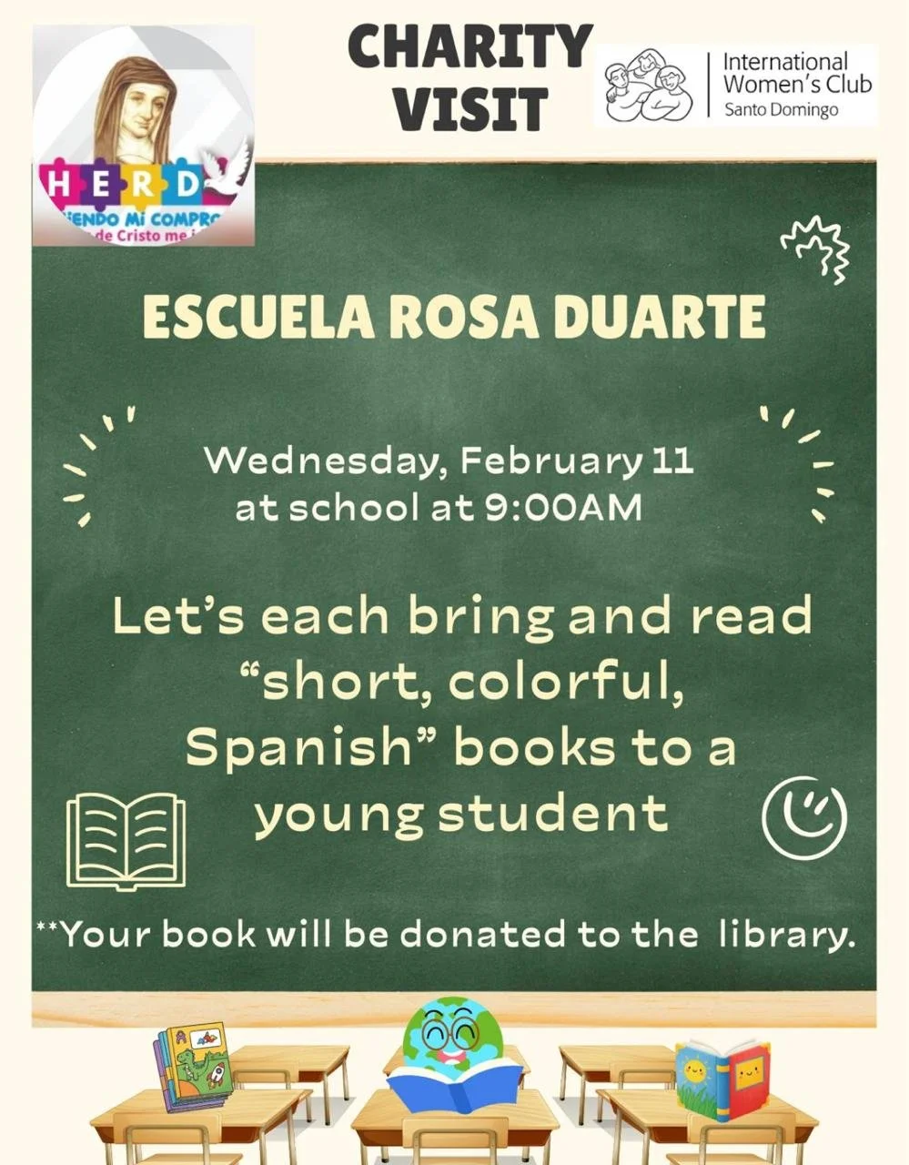 Charity Visit to Escuela Rosa Duarte