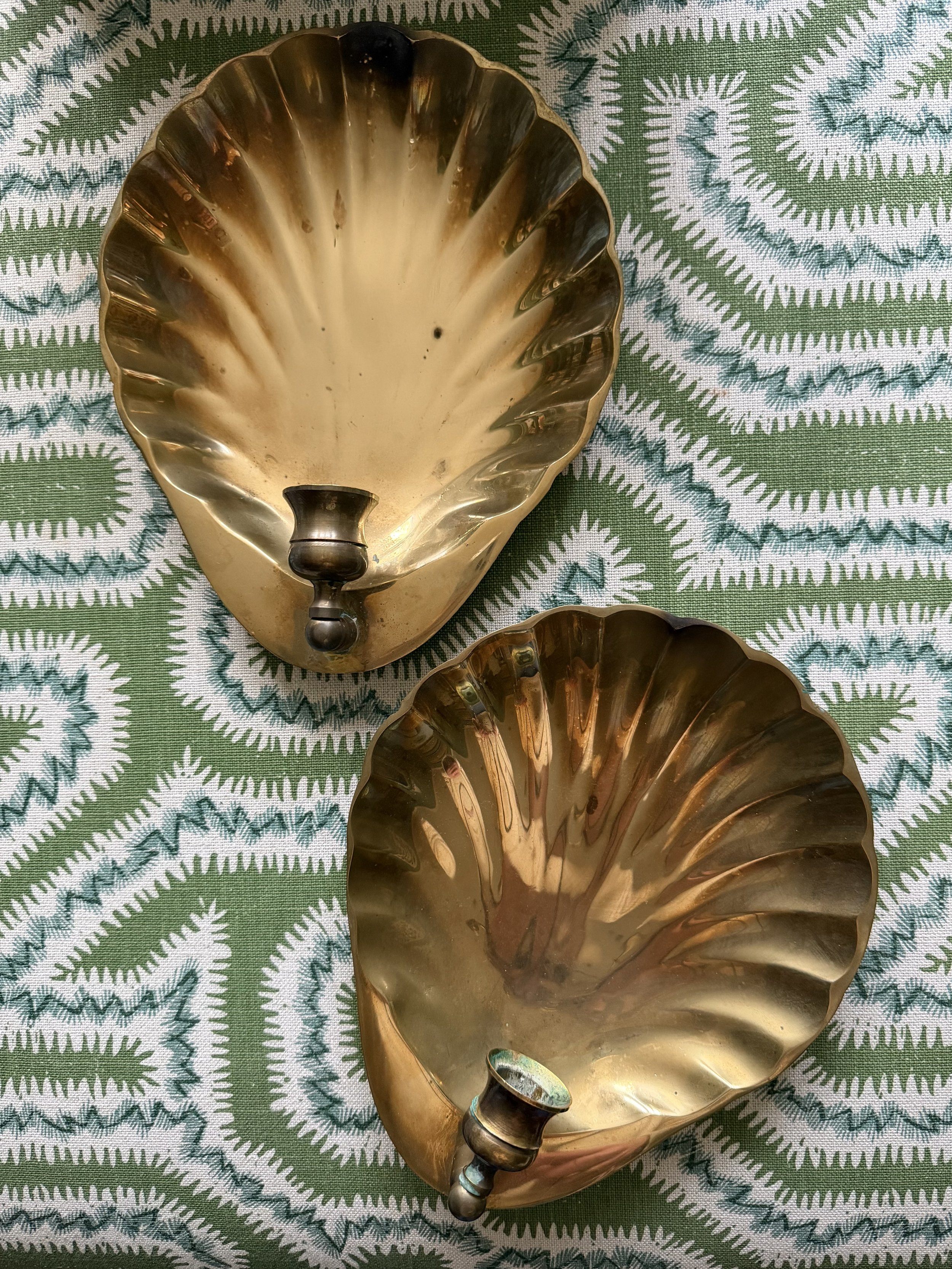 Midcentury Swedish scallop sconces