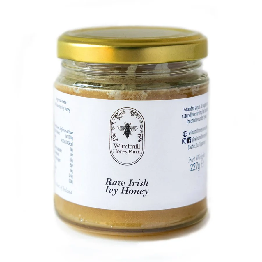 A jar of pure raw Irish ivy honey - Windmill Honey Farm, Cashel copy.jpg