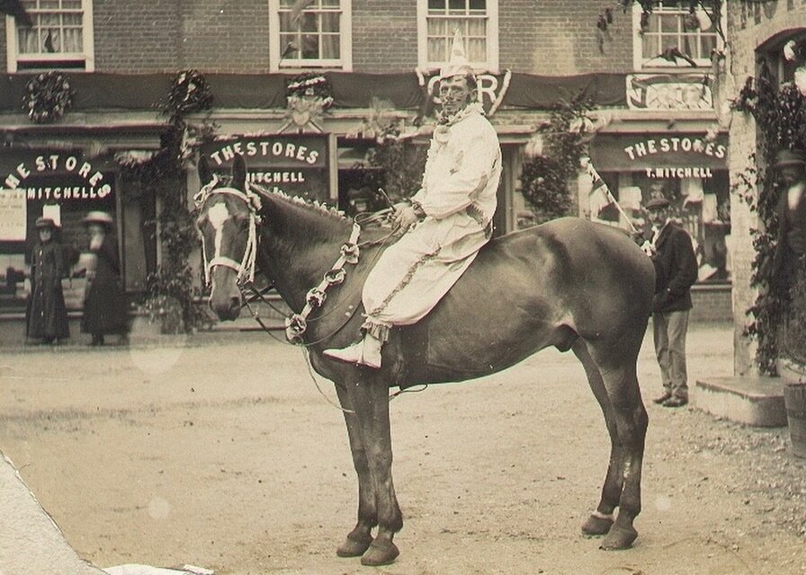 We love this image of Coronation day in 1911. Behind the fabulously dressed man and horse is our shop! &lsquo;The Stores&rsquo; is proudly returning to Hambledon village soon x