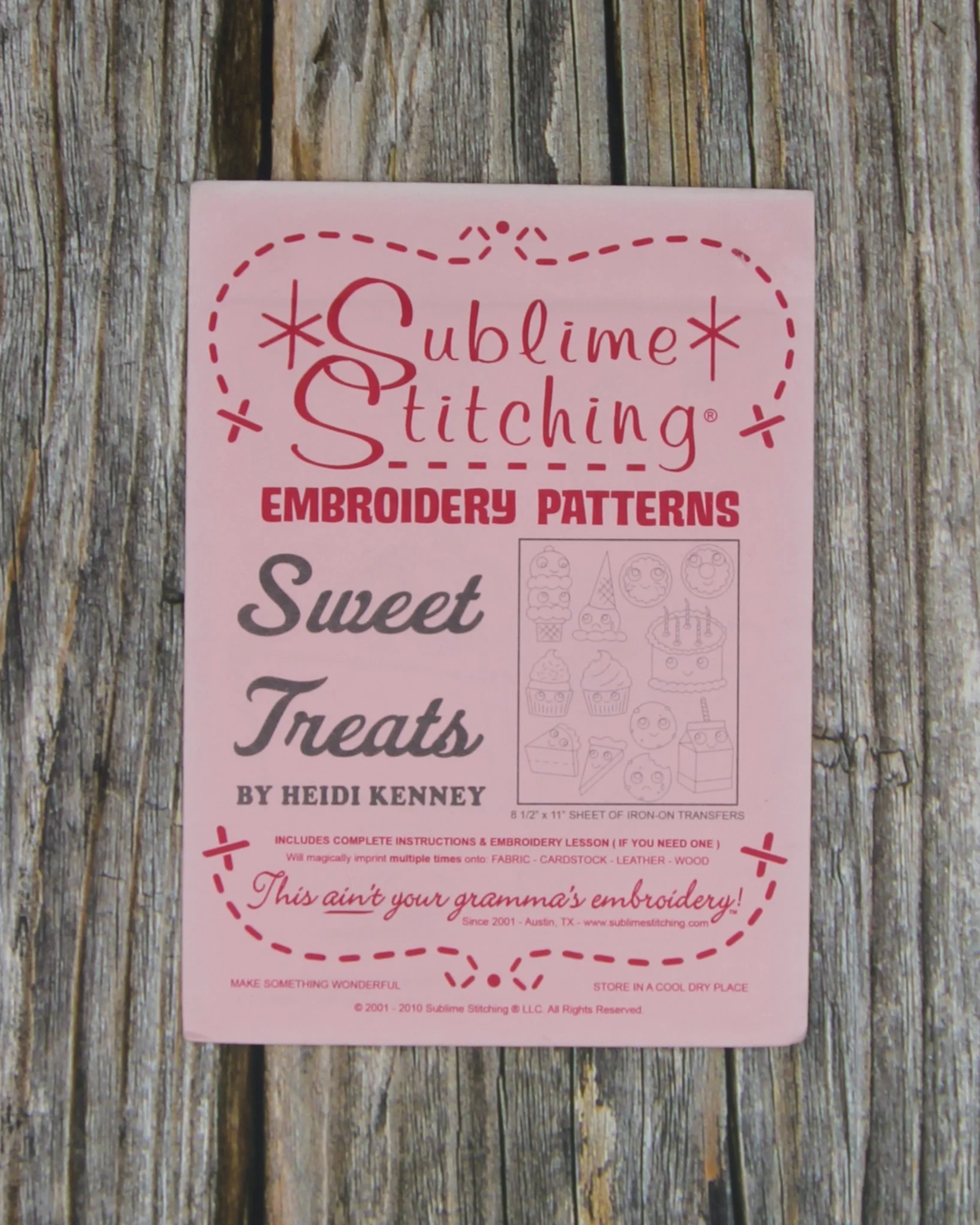 Sublime Stitching Embroidery Transfers - Sweet Treats by Heidi Kenney