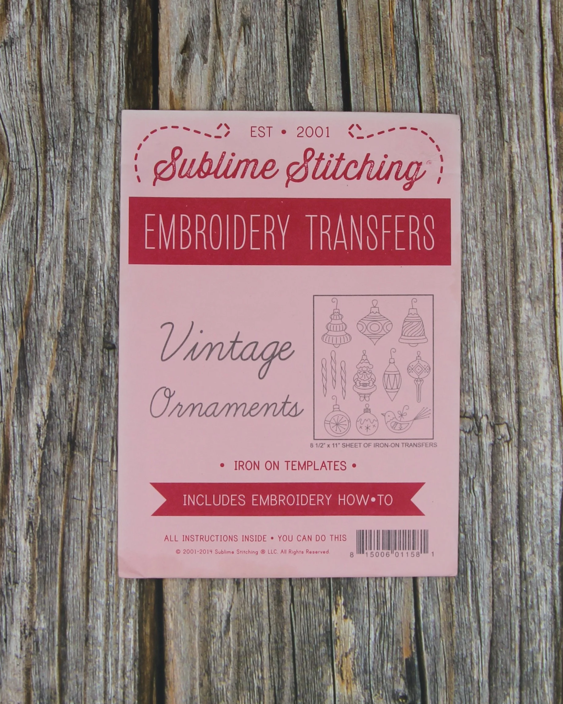 Sublime Stitching Embroidery Transfers - Vintage Ornaments