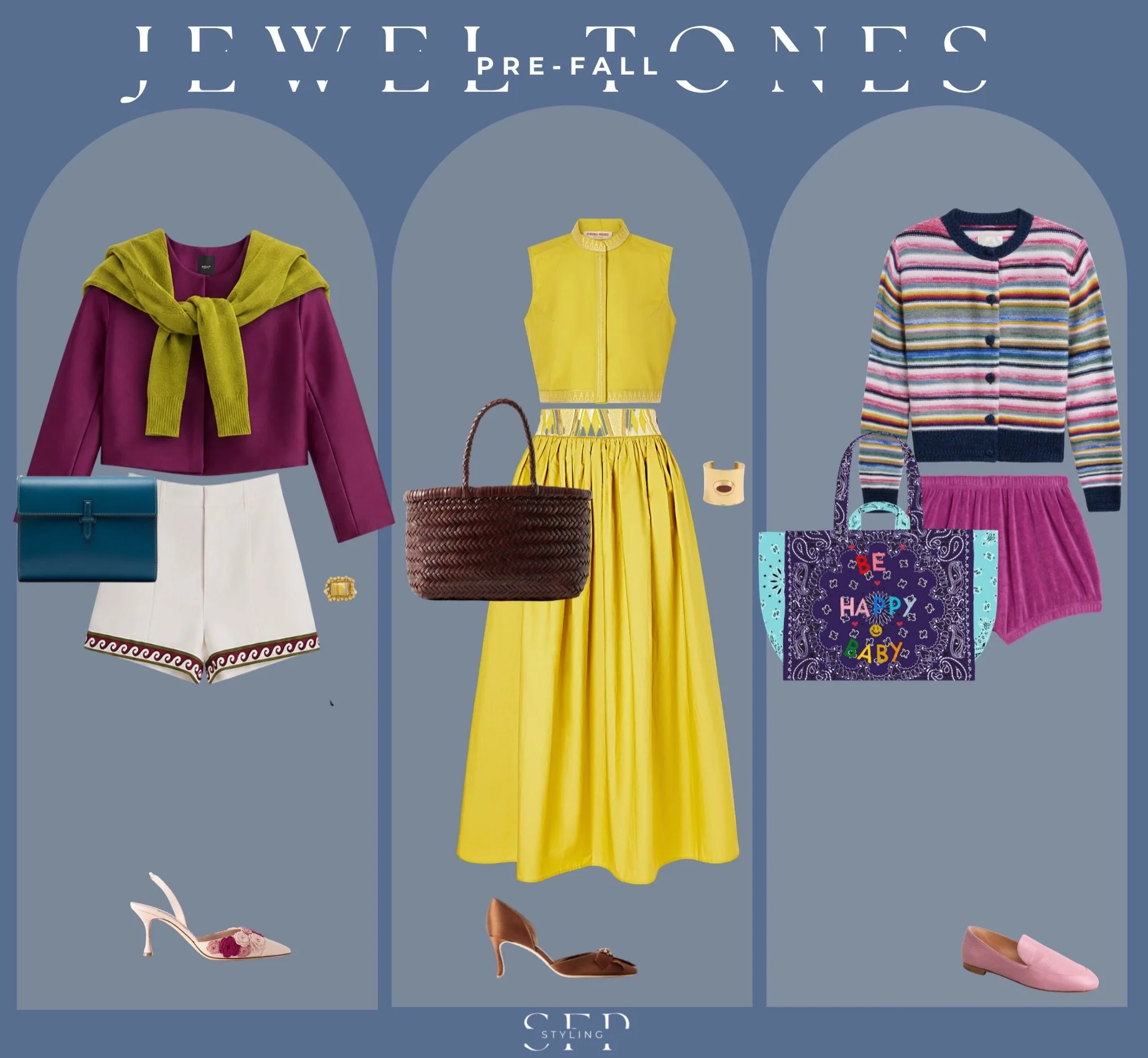 Best believe I&rsquo;m still bejeweled✨ Have you heard? We&rsquo;re wearing jewel tones all at once&hellip;
The trick? Pair them unexpectedly. Chartreuse with magenta. Turquoise with ruby. Light pink with chocolate brown. Plum with aqua. The combinat