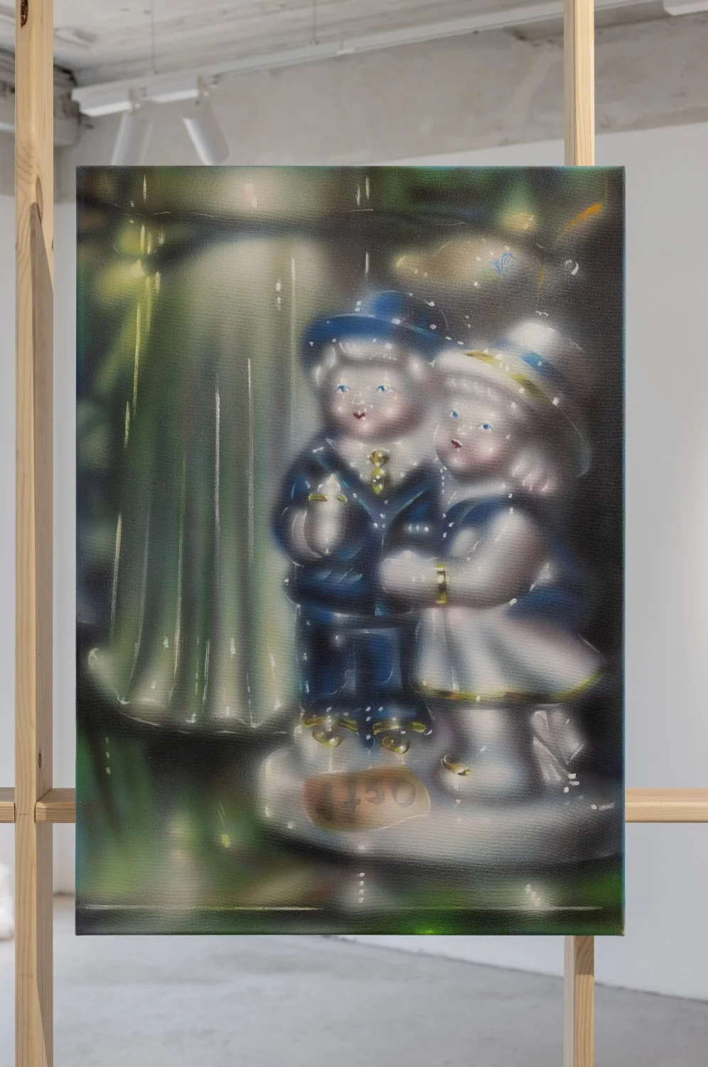 Dāvis Ozols, “/,;:’..”, 2026, Acrylic, canvas, 70 x 50cm. Photo: Kristīne Madjare.