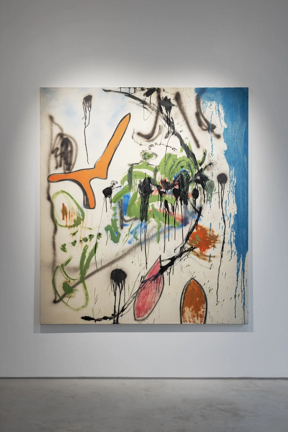 Benediktas Marija Žukas, Mass destruction, 2024, Oil, mixed media on canvas, 170 x 150 cm. Photo: Kristīne Madjare.