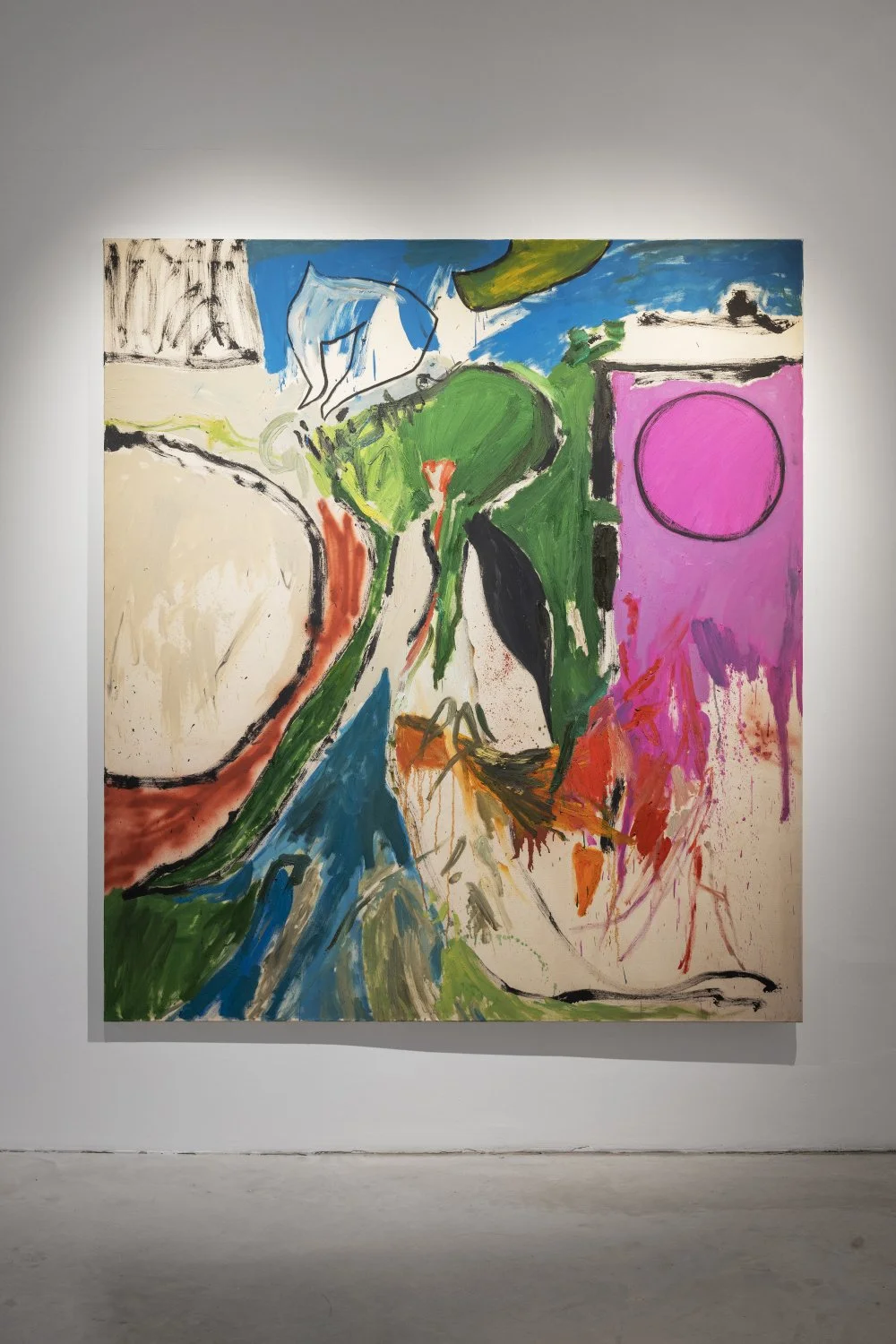 Benediktas Marija Žukas, Mother of pearl, 2025, Oil, mixed media on canvas, 185x160 cm. Photo: Kristīne Madjare