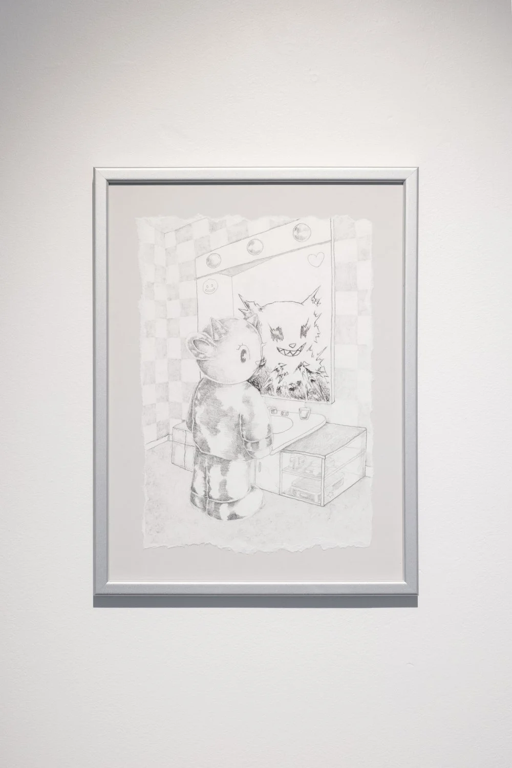 Mika Solomon, Something, 2023, Charcoal, water, graphite, paper, 24 x 34cm. Photo: Kristīne Madjare.