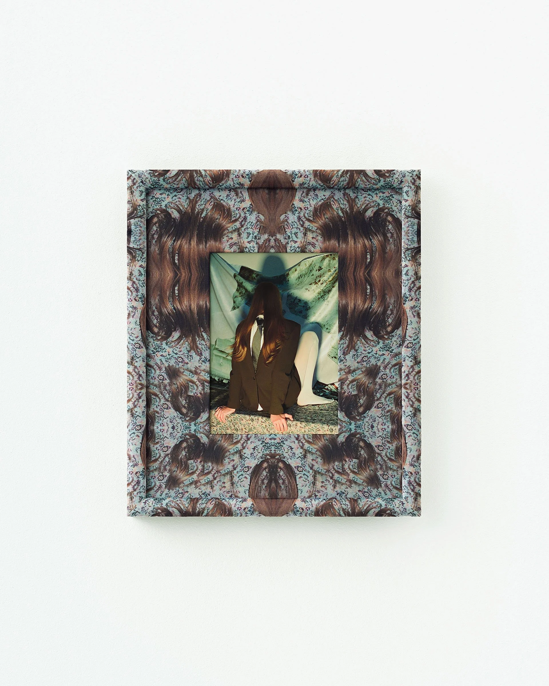 Agate Tūna, From Series: Non-place perspectives, Image 2024 / Printed and framed 2026, Digital archival pigment print on archival paper, mounted on neobond, wooden frame with photoprint on velvet, Print size: 24 x 17 cm, Unique Artist frame. Size: 38