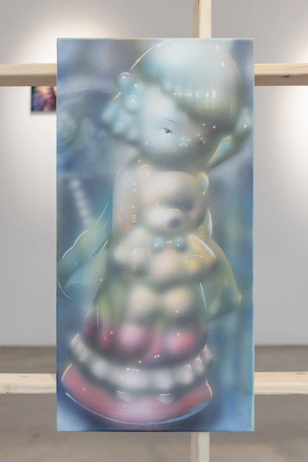 Dāvis Ozols, “-“, 2026, Acrylic canvas, 60 x 30cm. Photo: Kristīne Madjare.