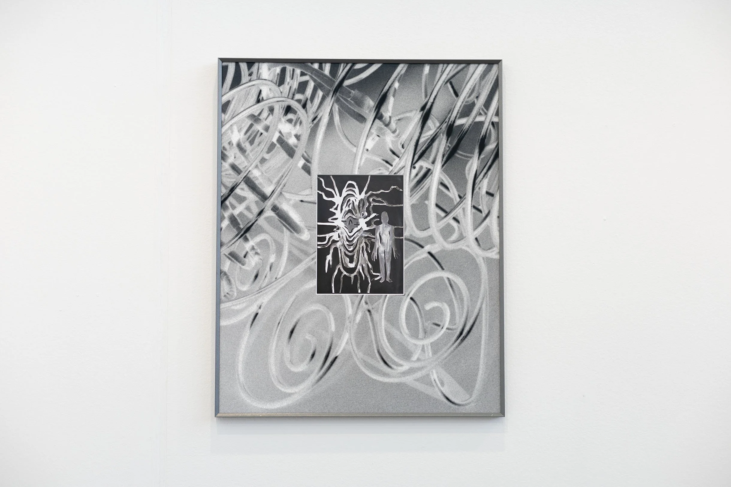 Agate Tūna, From series: Voltentity, 2025, Analogue photo, inkjet print on archival paper, archival foam board, original chemigram, aluminium frame, Limited Edition of 1/2 + 2AP 60 x 48 cm. Photo: Agnese Tauriņa.
